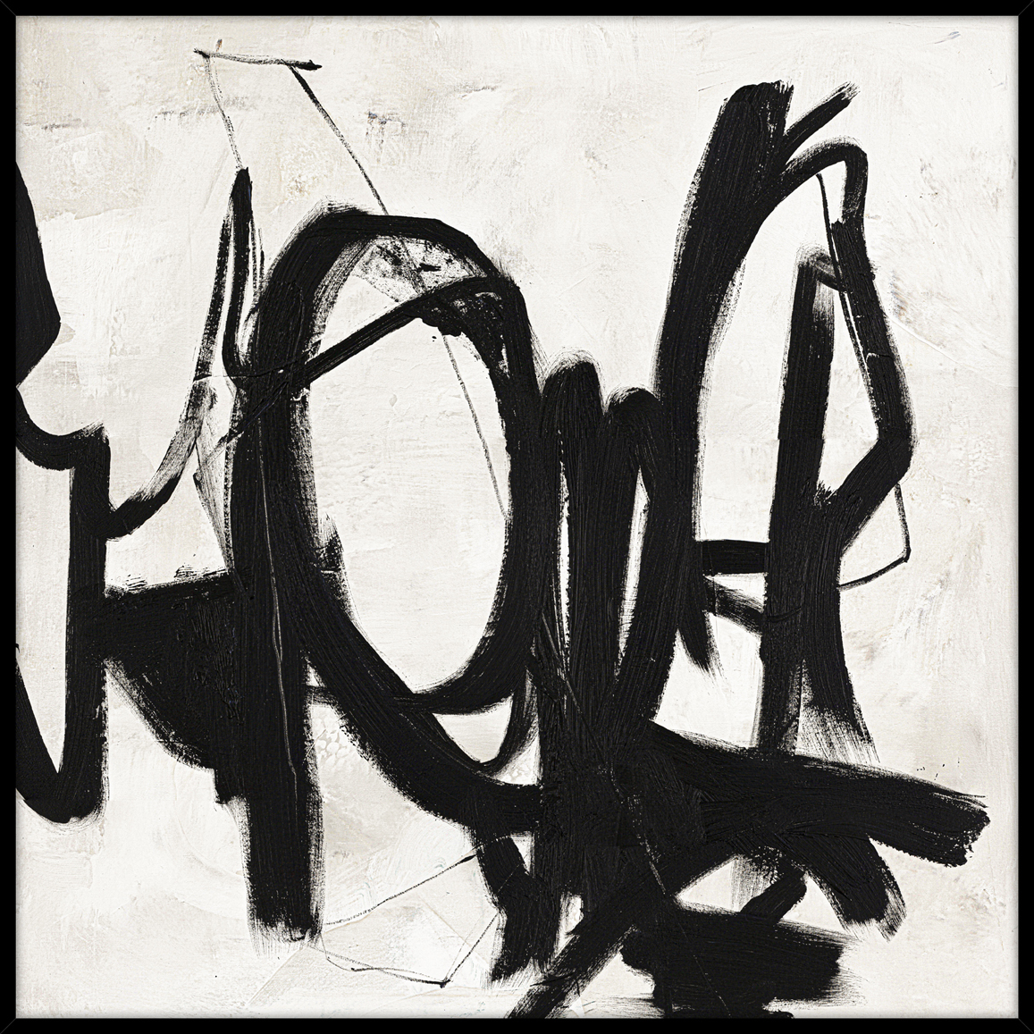 Malerifabrikken - Playback 2 Tavle Black Frame 100x100cm - Svart  - Bilder