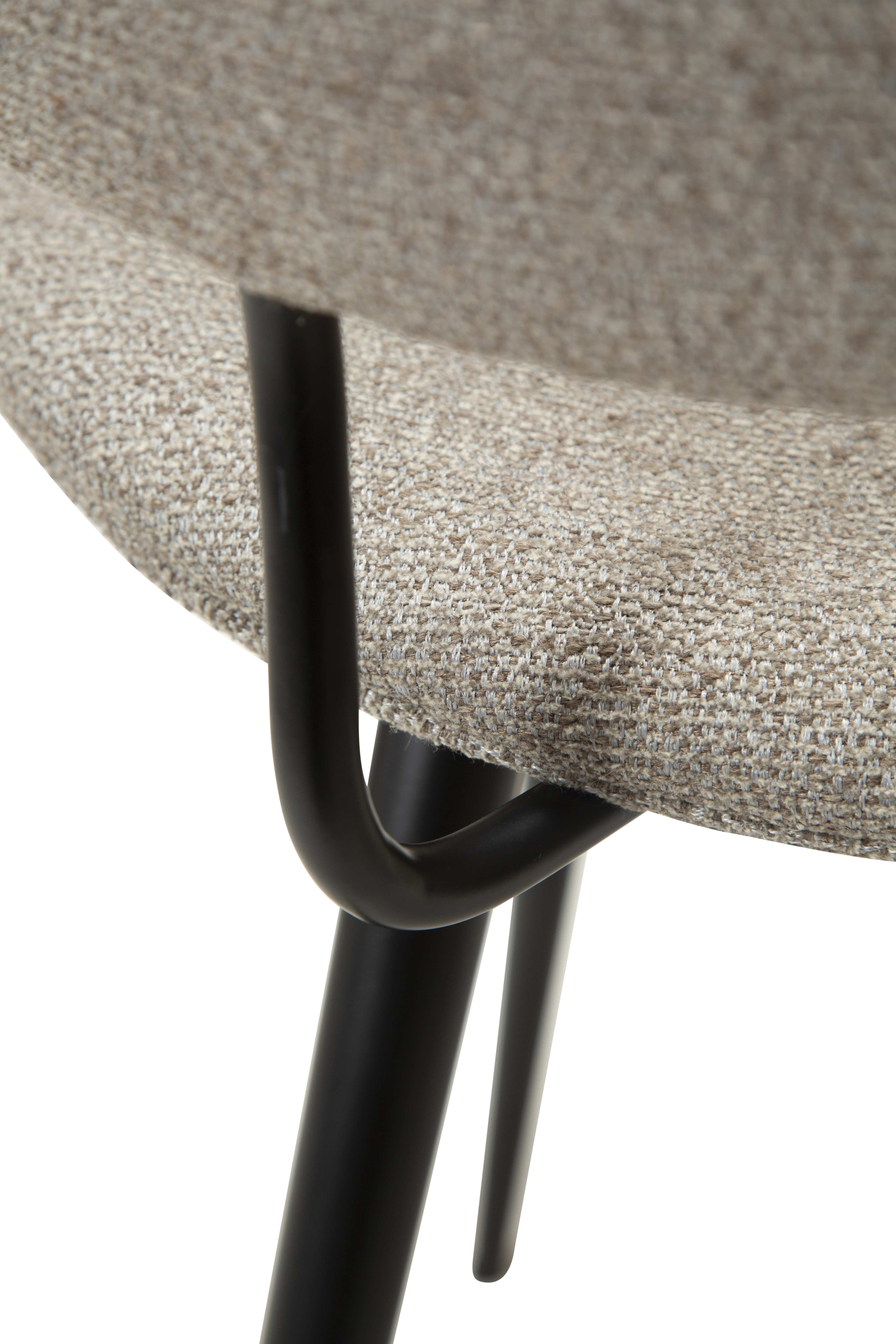 Dan Form Napoleon Matstol Boucle Beige/Svart