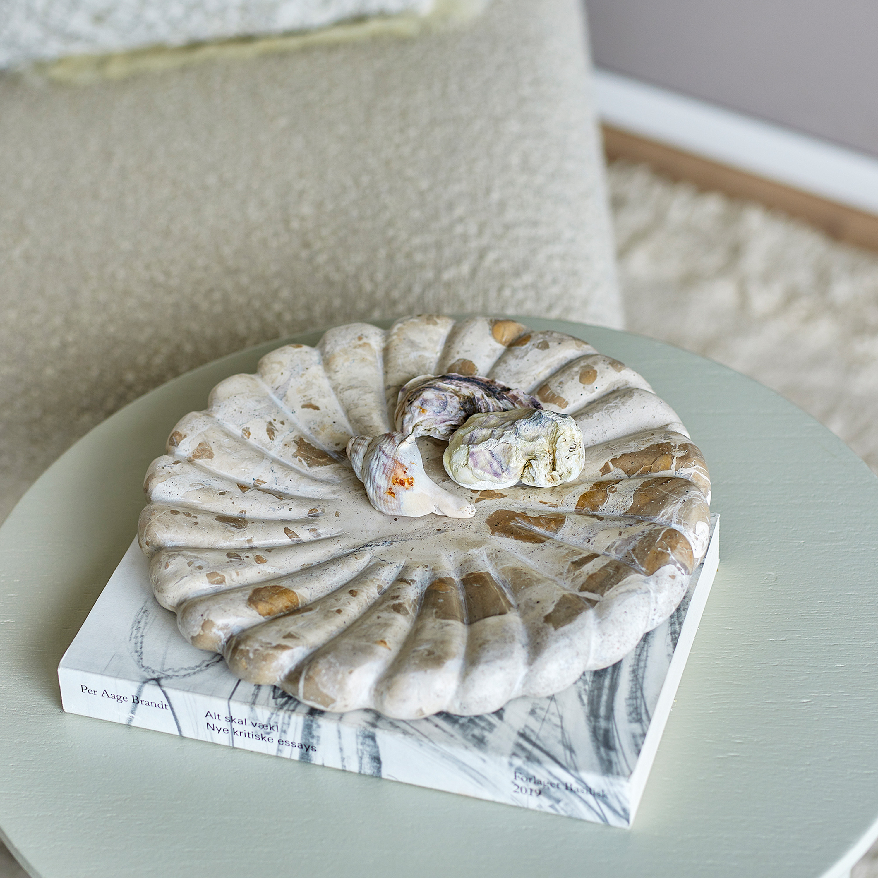 Bloomingville Marlie Tarjotin Marmori Luonnonväri Ø23