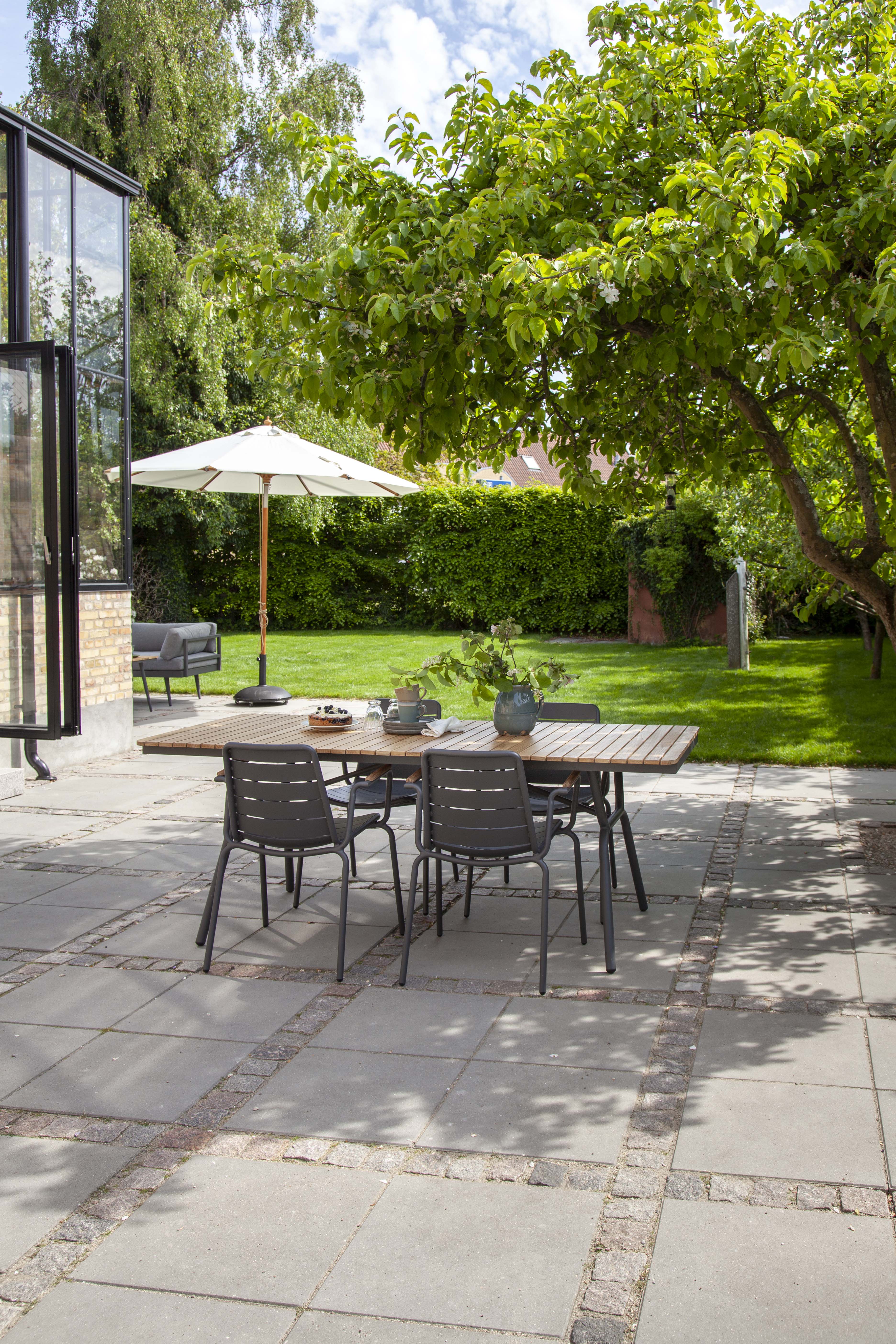 Cinas Parc Esstisch Teak/Anthrazit 197x88 cm