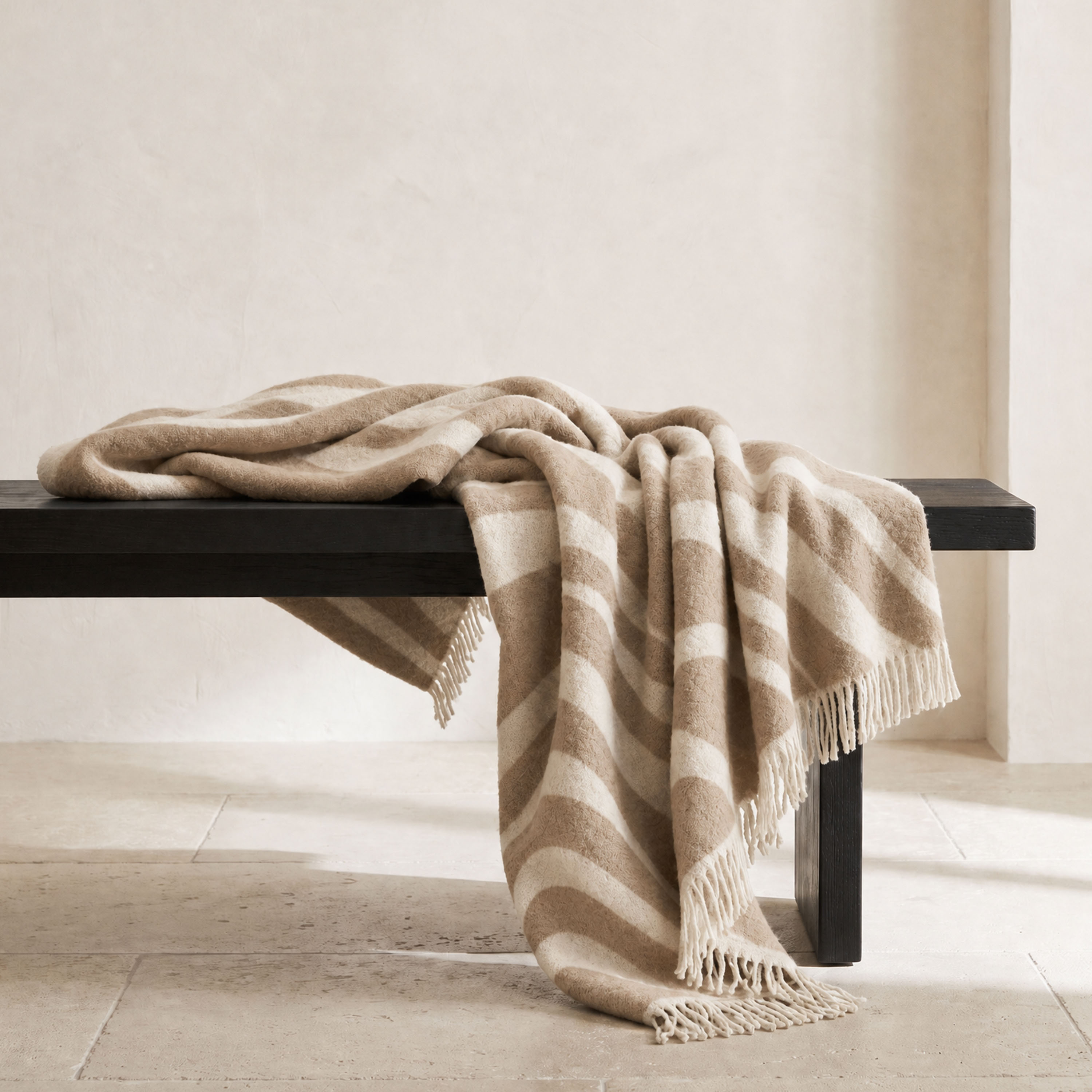 Classic Collection Flow Pläd Beige 130x180