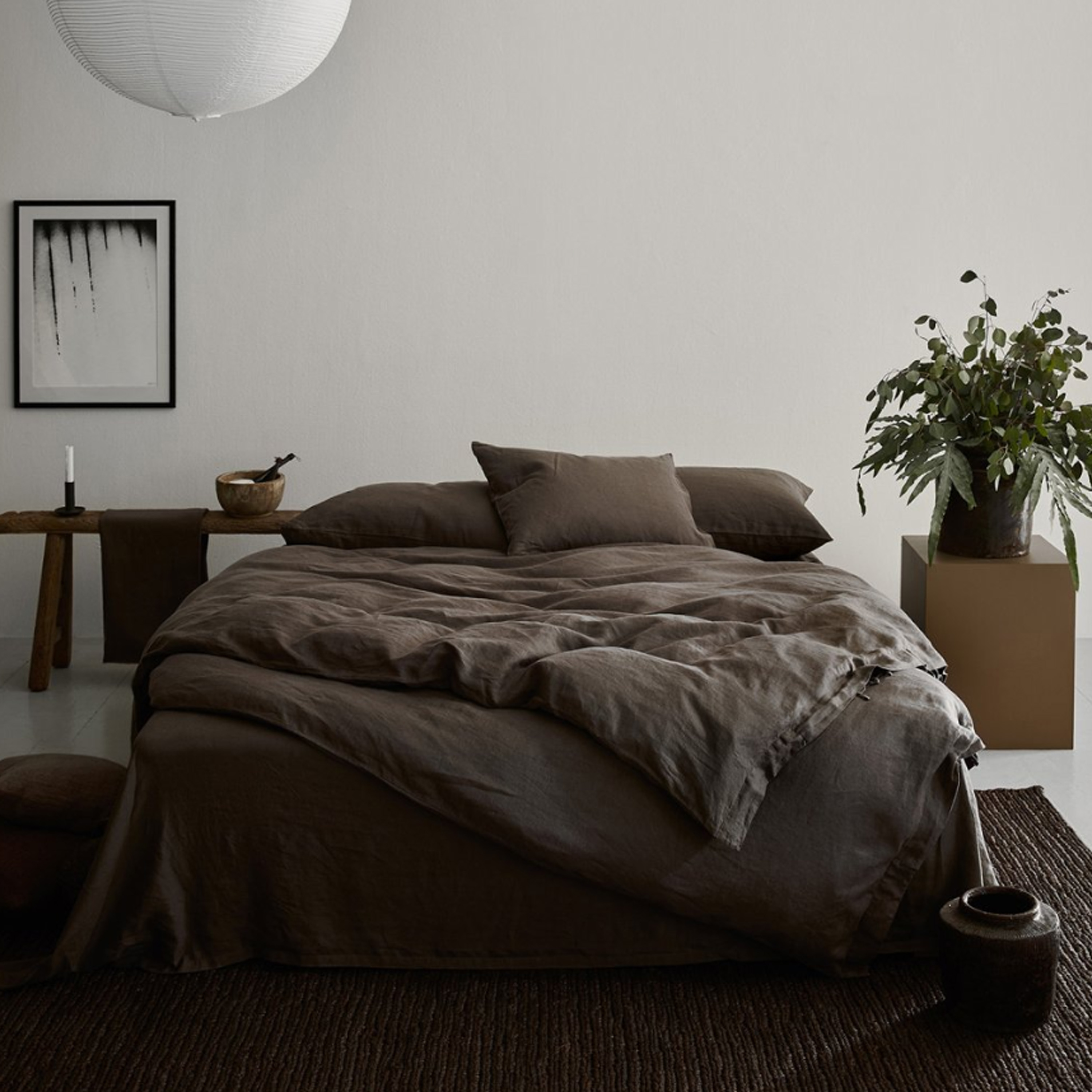 Tell me more Örngott Linne Taupe 60x90