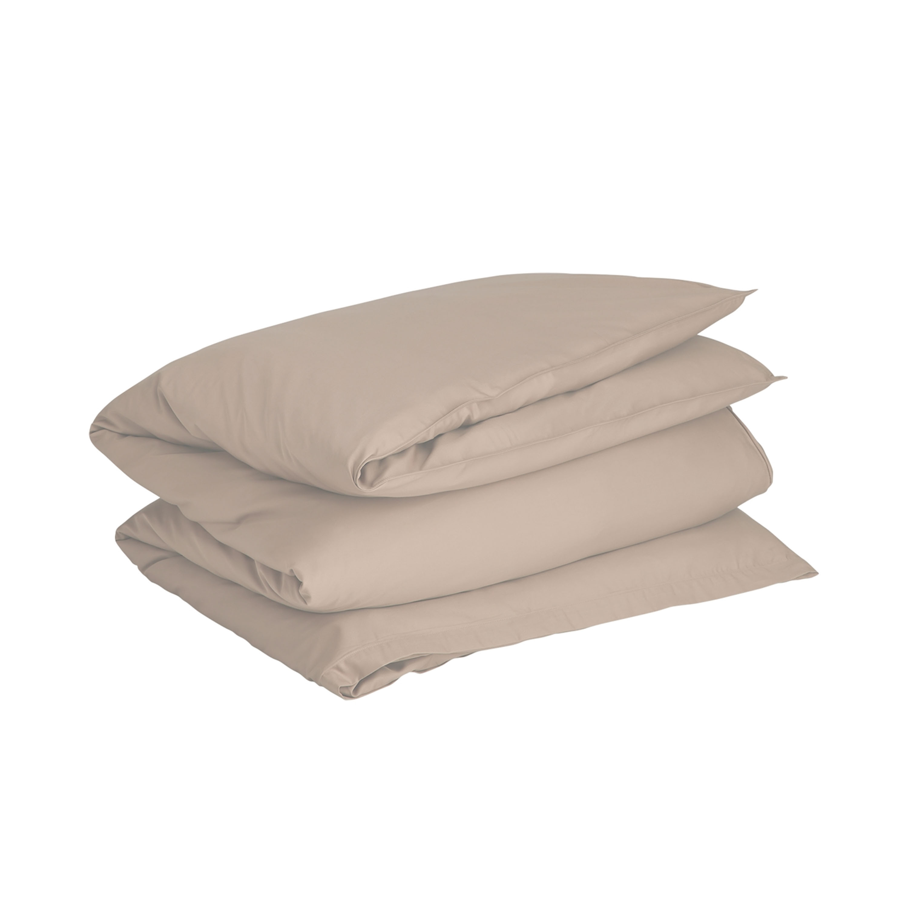 Sateen Påslakan Taupe Beige Enkel