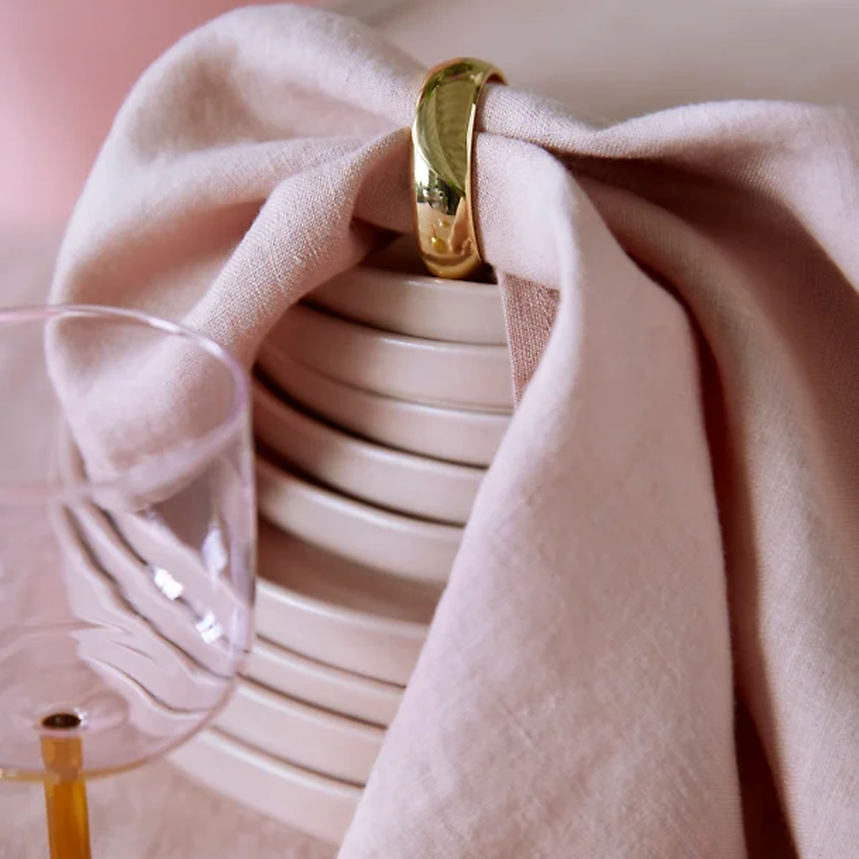 Himla Sunshine Linne Servett Nude 4-pack