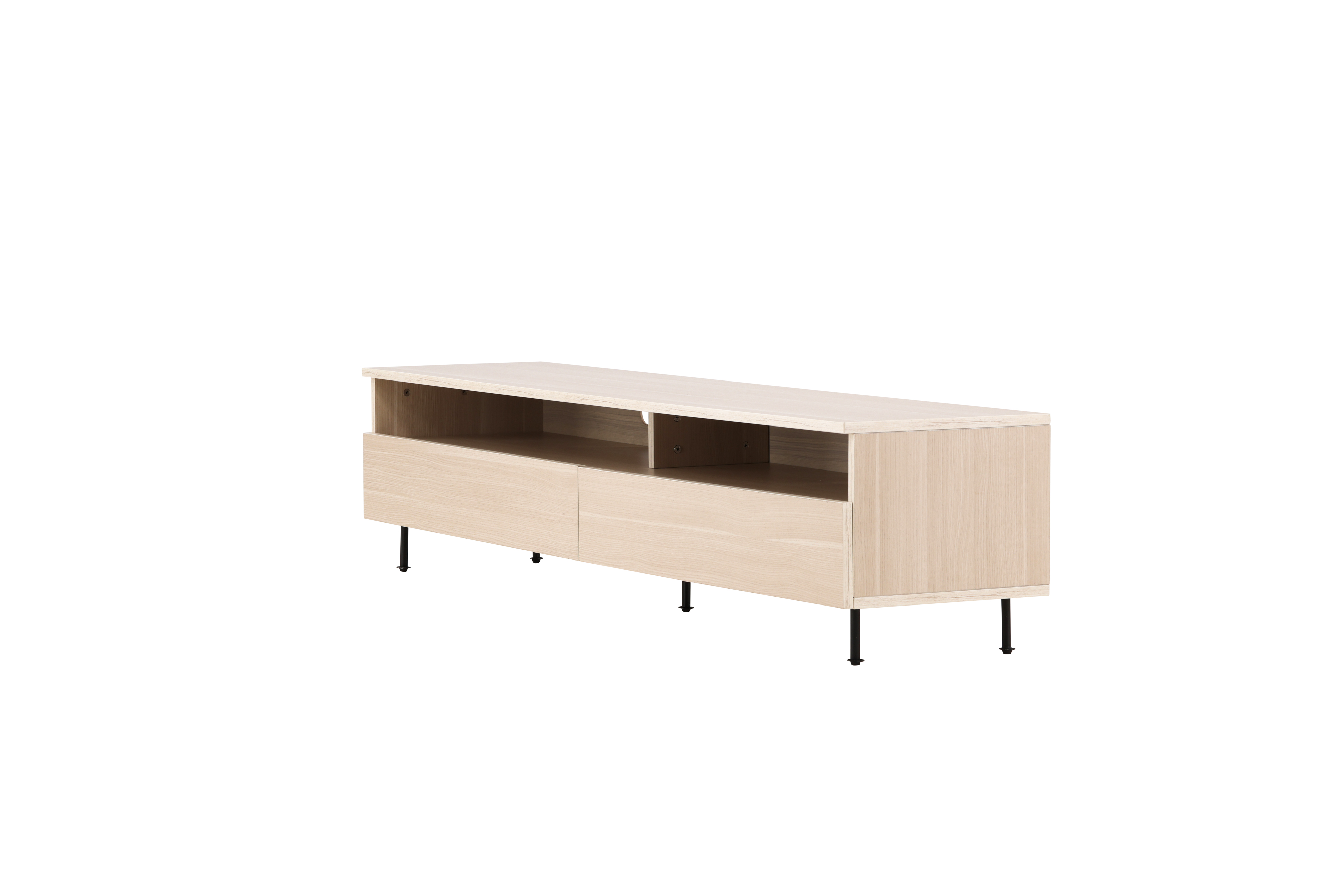 Venture Home Navarra TV-Bänk Matte Black/Whitewash 180cm