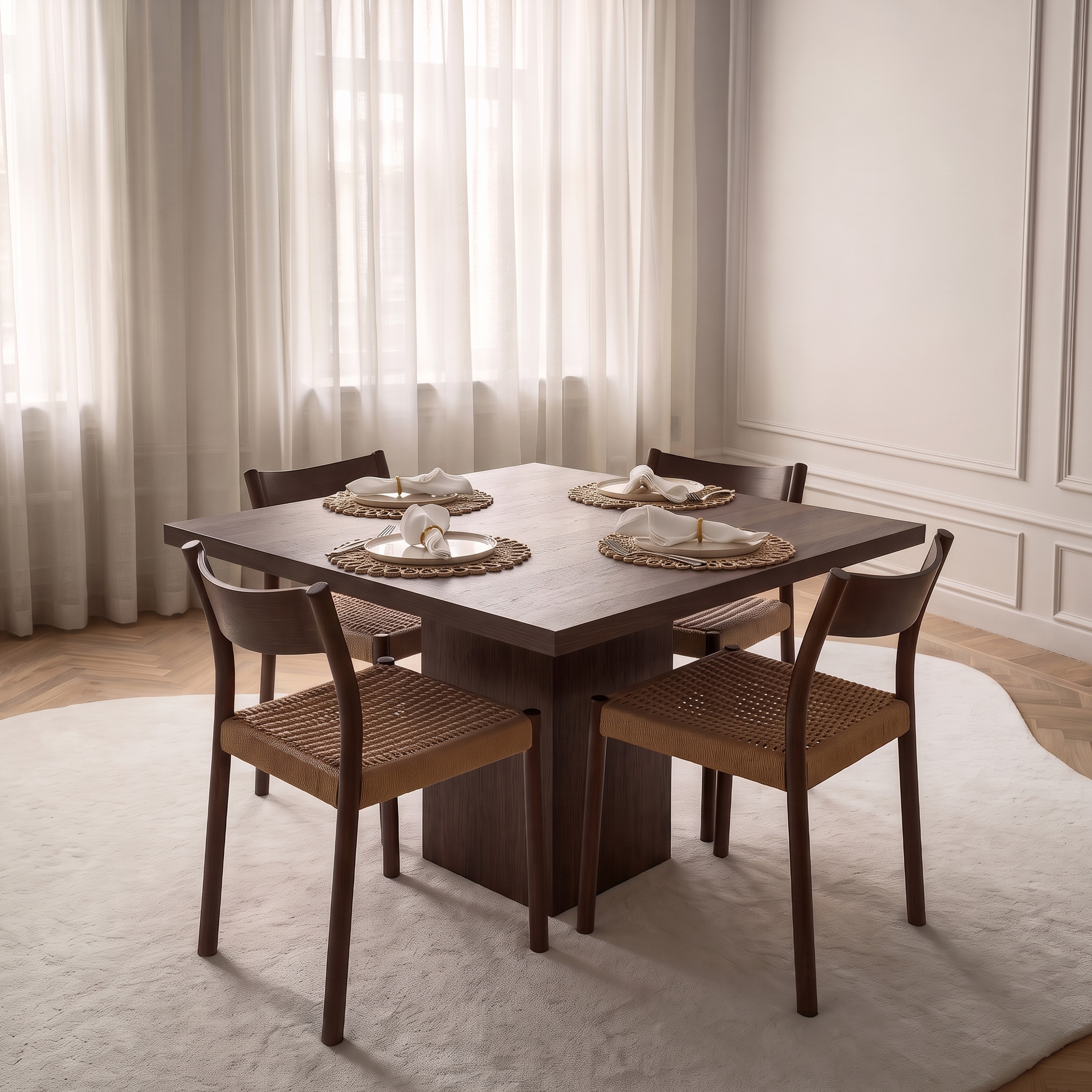 Leo Spisebord Brunbeiset Eik 100cm