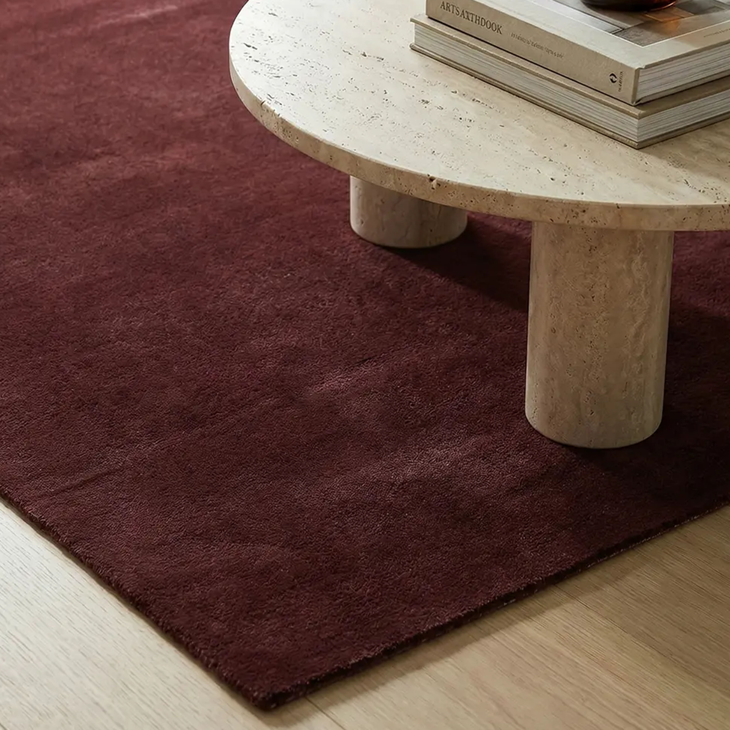 Classic Collection Solid Villamatto Viininpunainen 200x300