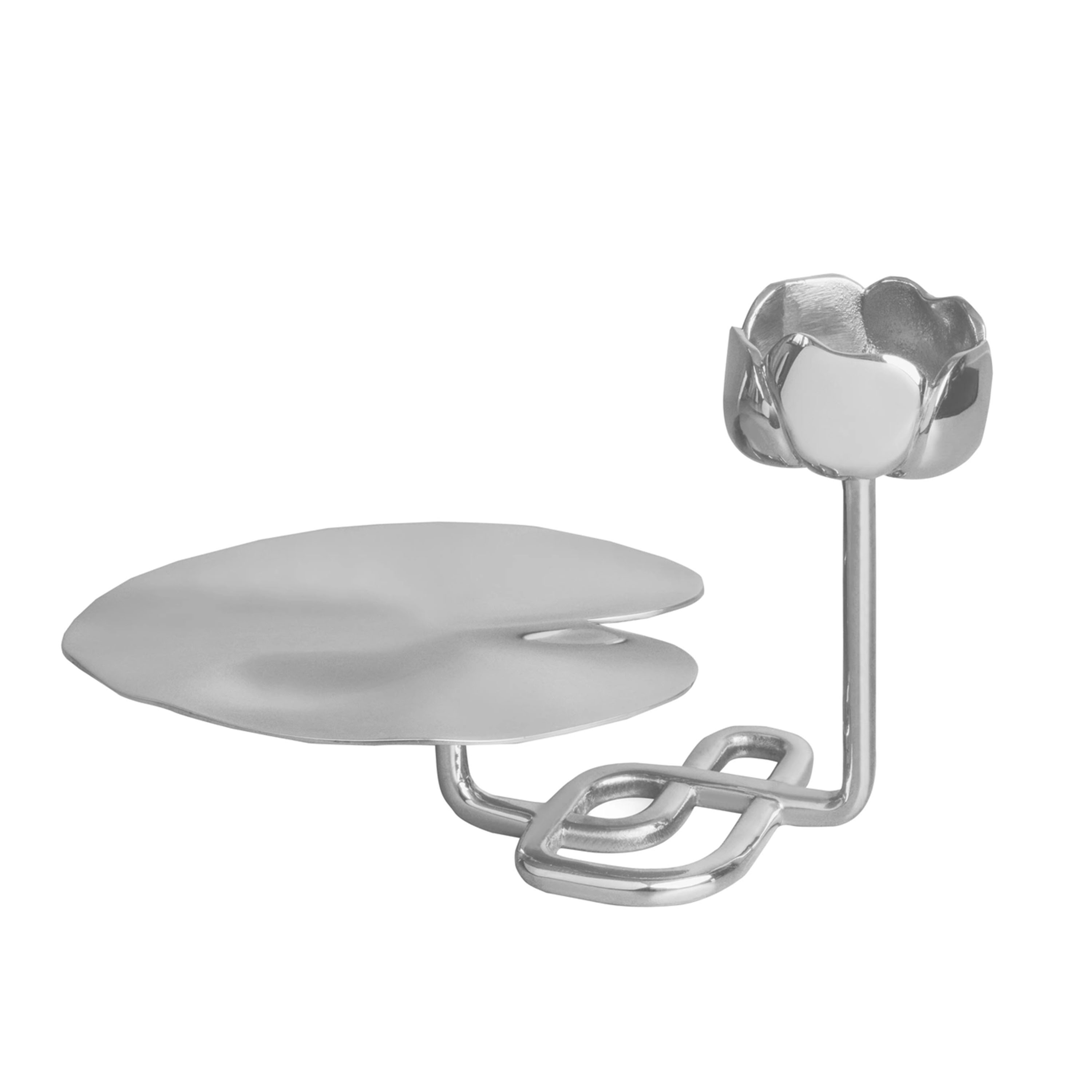 Ninfea No.2 Kerzenhalter Silber