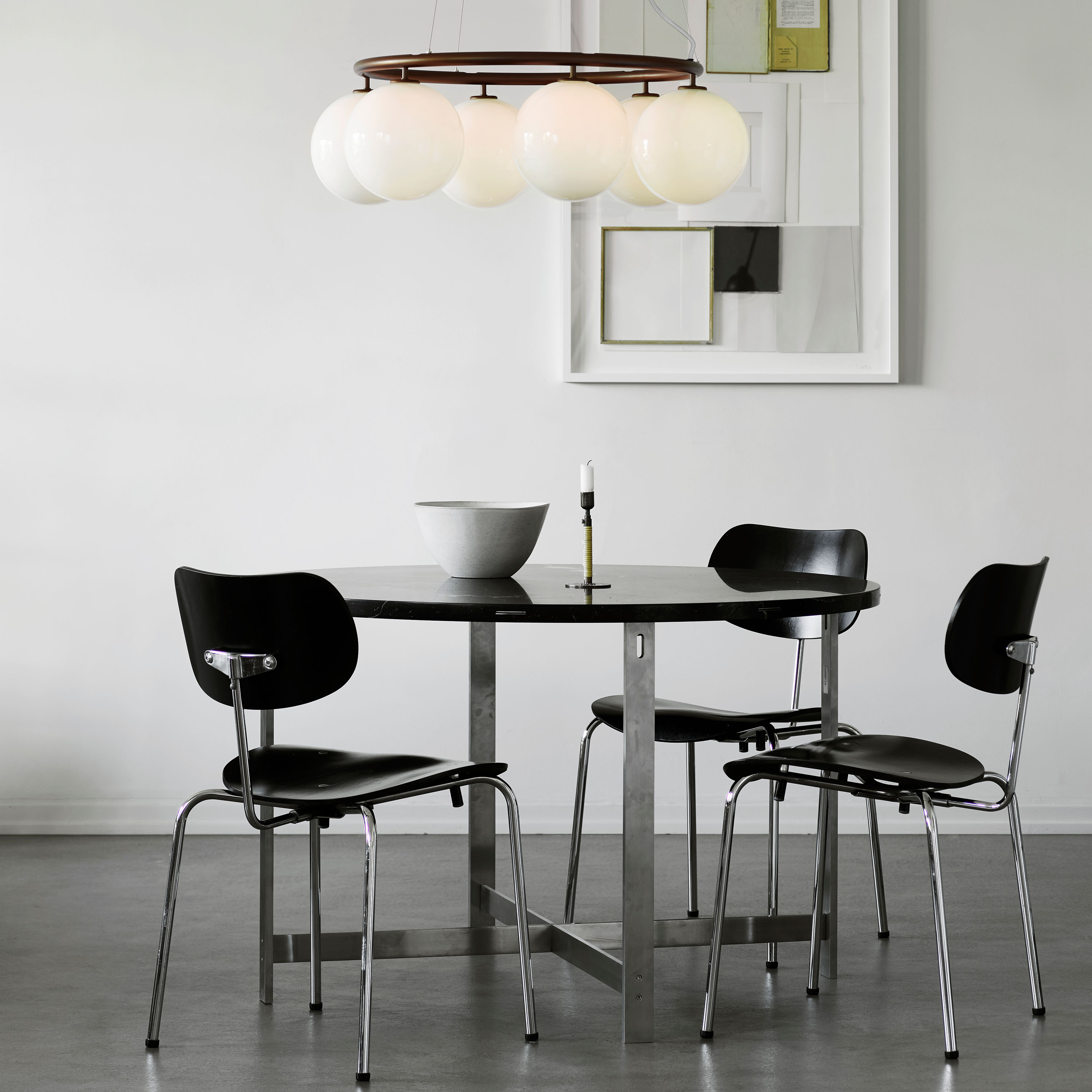 Nuura Miira 6 Circular Taklampa Dark Bronze/Opal Ø80