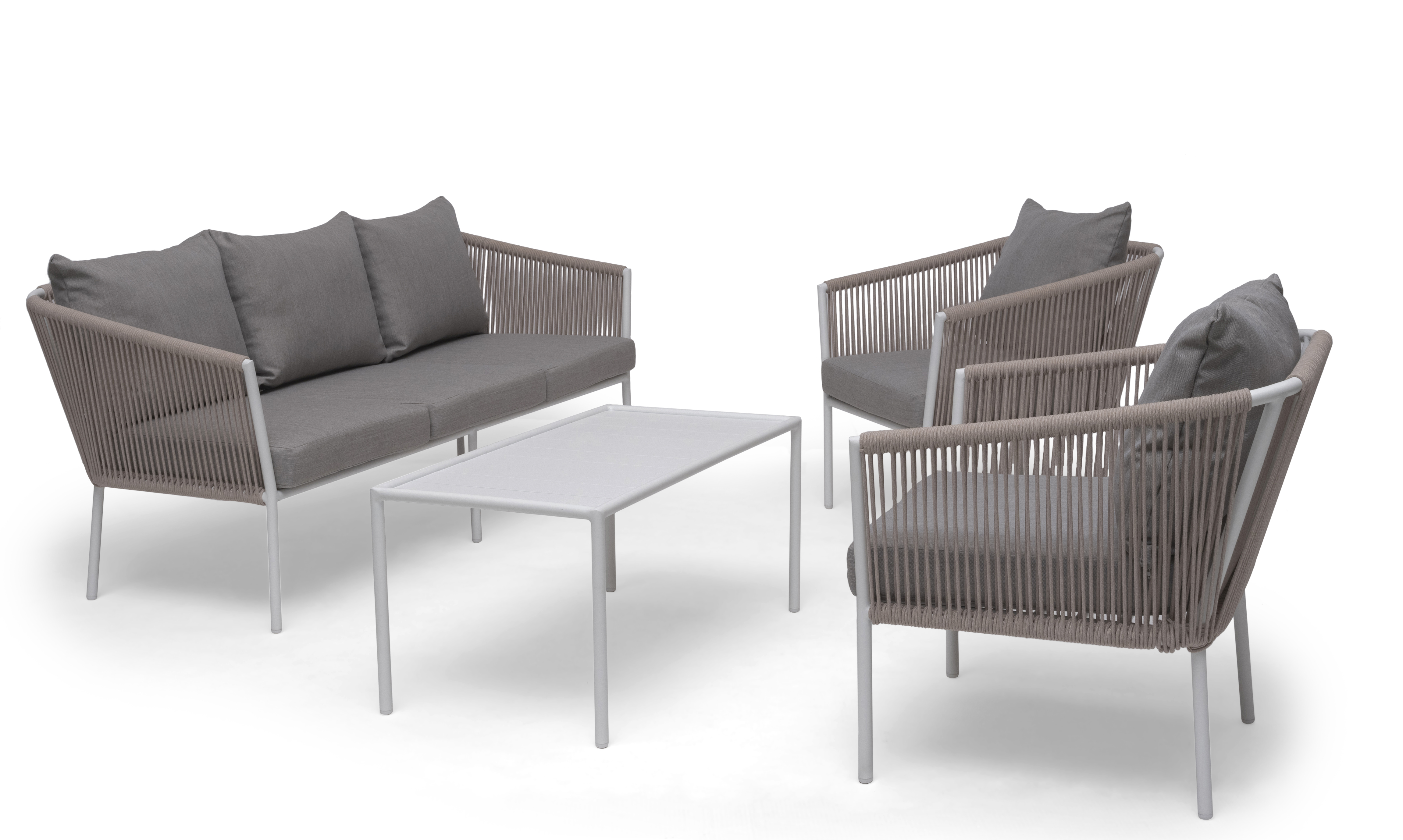 Lersund Sofagruppe Hvit/Beige