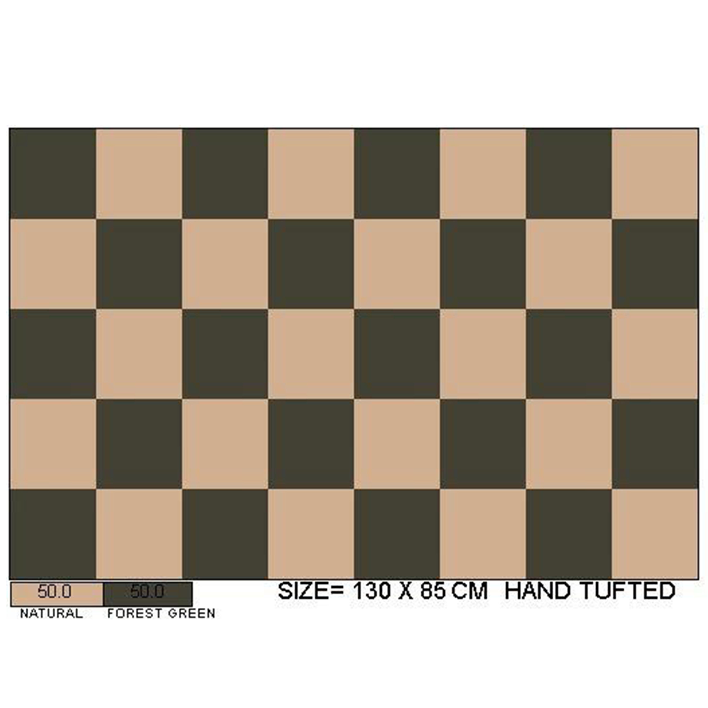 Classic Collection Square Dørmatte Skoggrønn 85x130