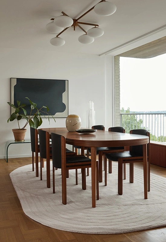 Layered Circular Ullmatta Light Oatmeal 180x270