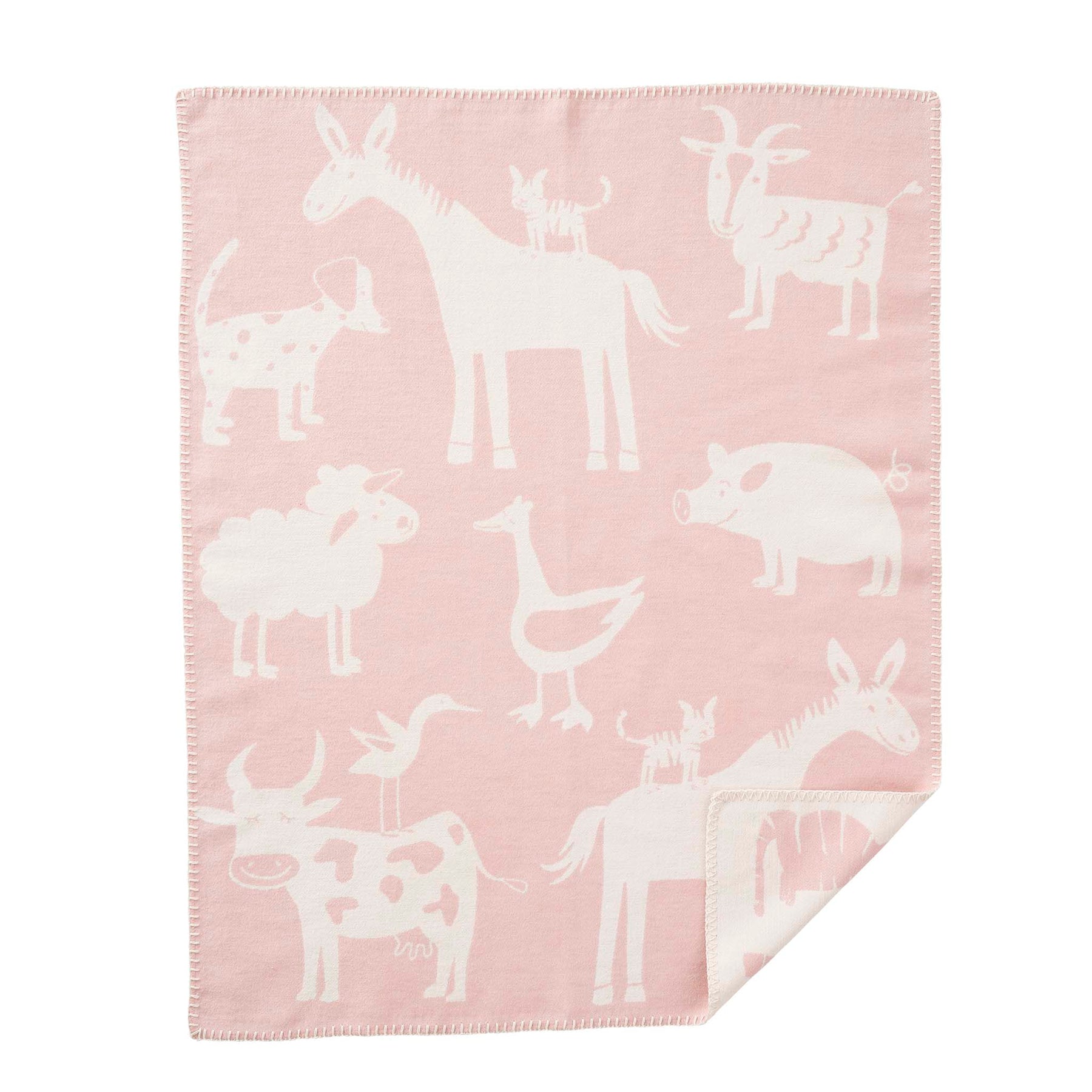 Klippan Yllefabrik - Farm Organisk Bomullspläd 70x90 Rosa