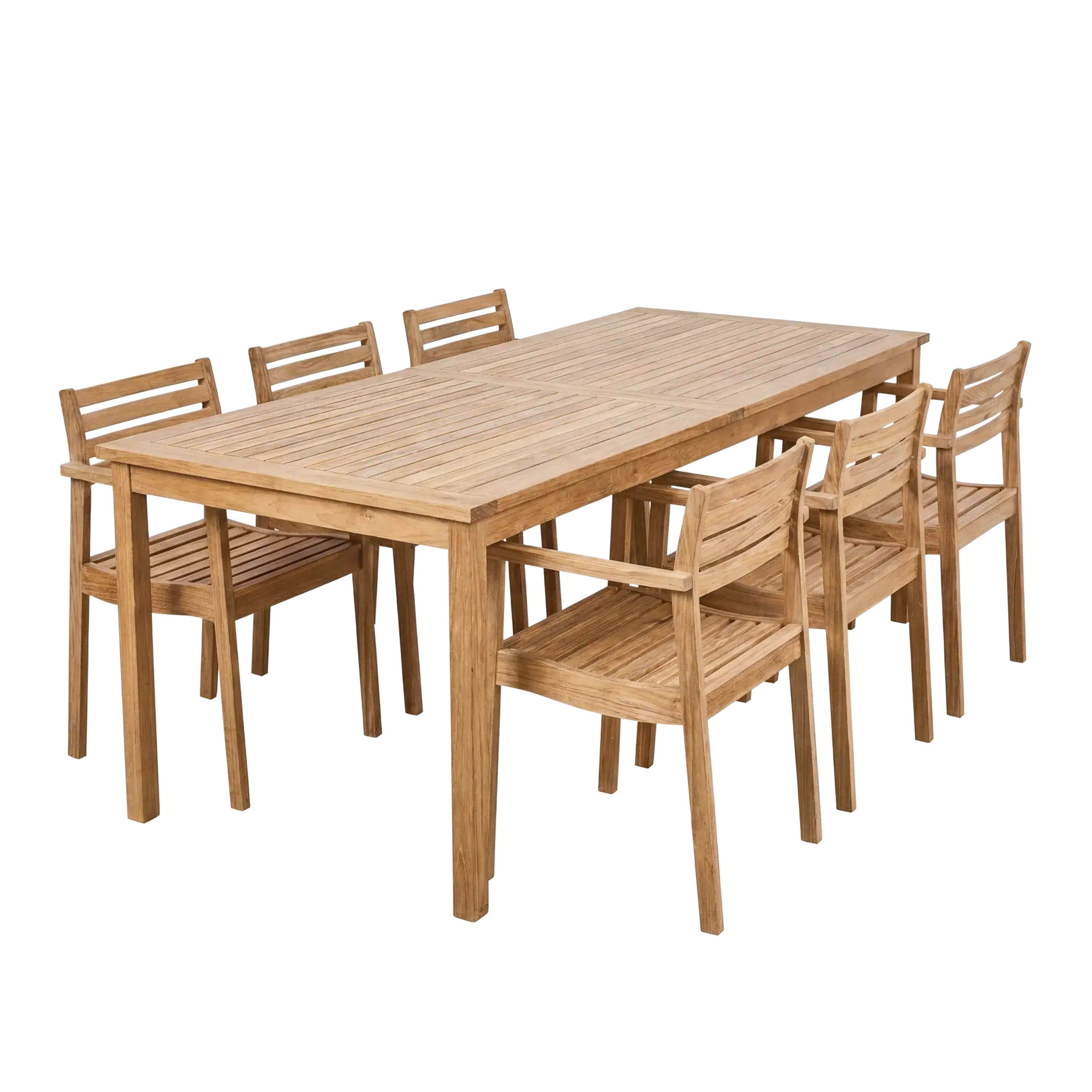 Rosenholm Spisegruppe Teak 210cm