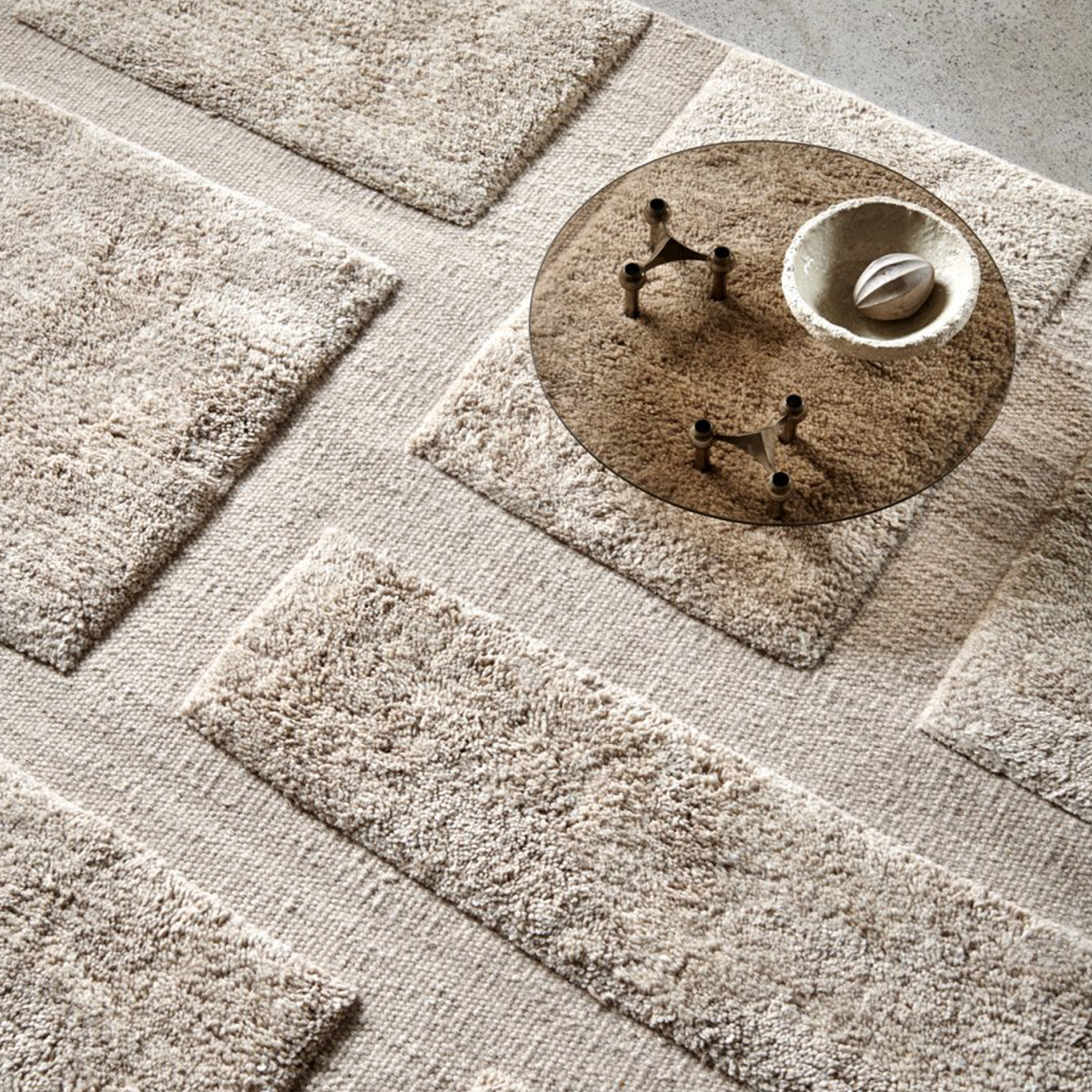 Classic Collection Bricks Wollteppich Beige 250x350