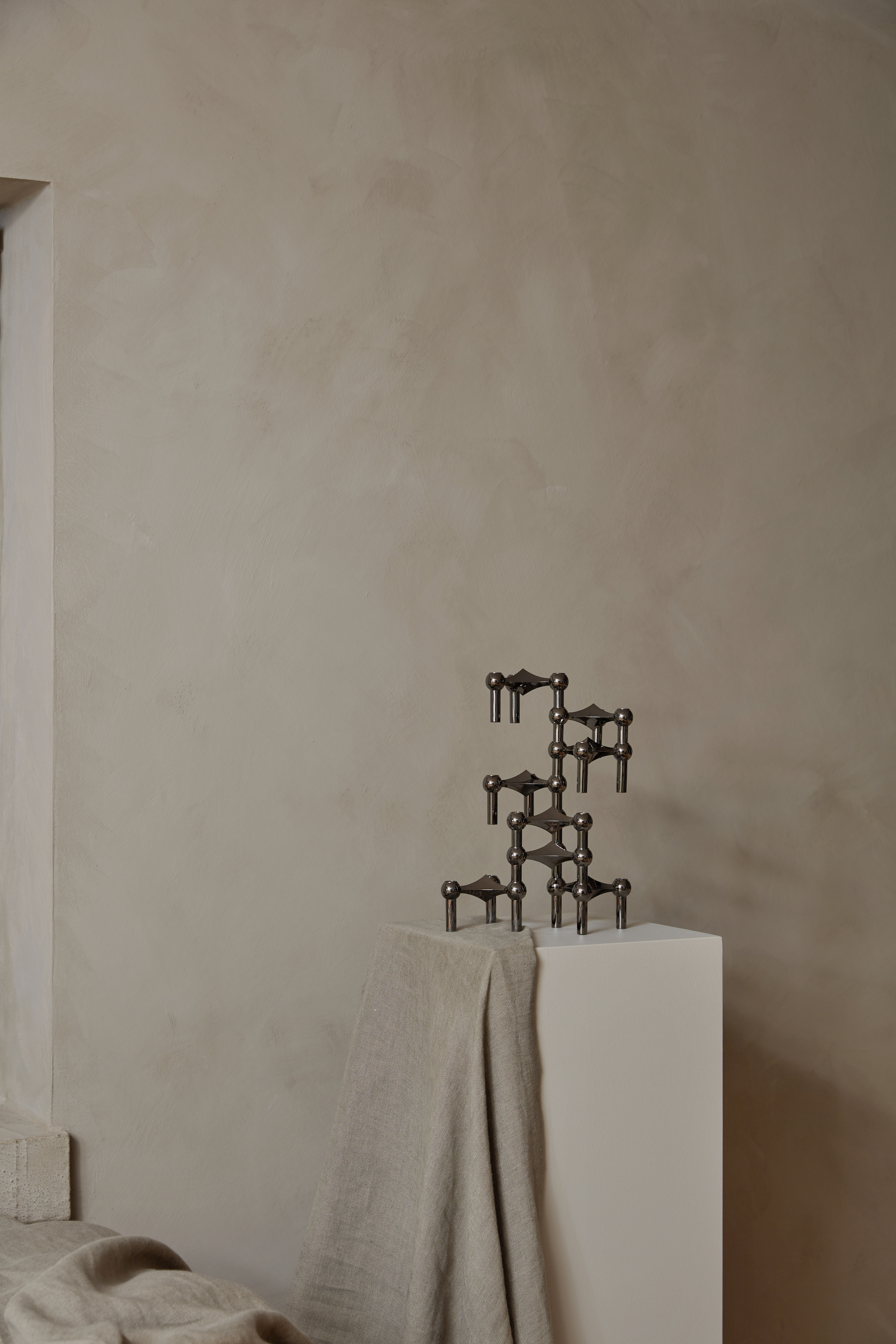 Stoff STOFF Nagel Ljusstake Black Chrome 3-pack