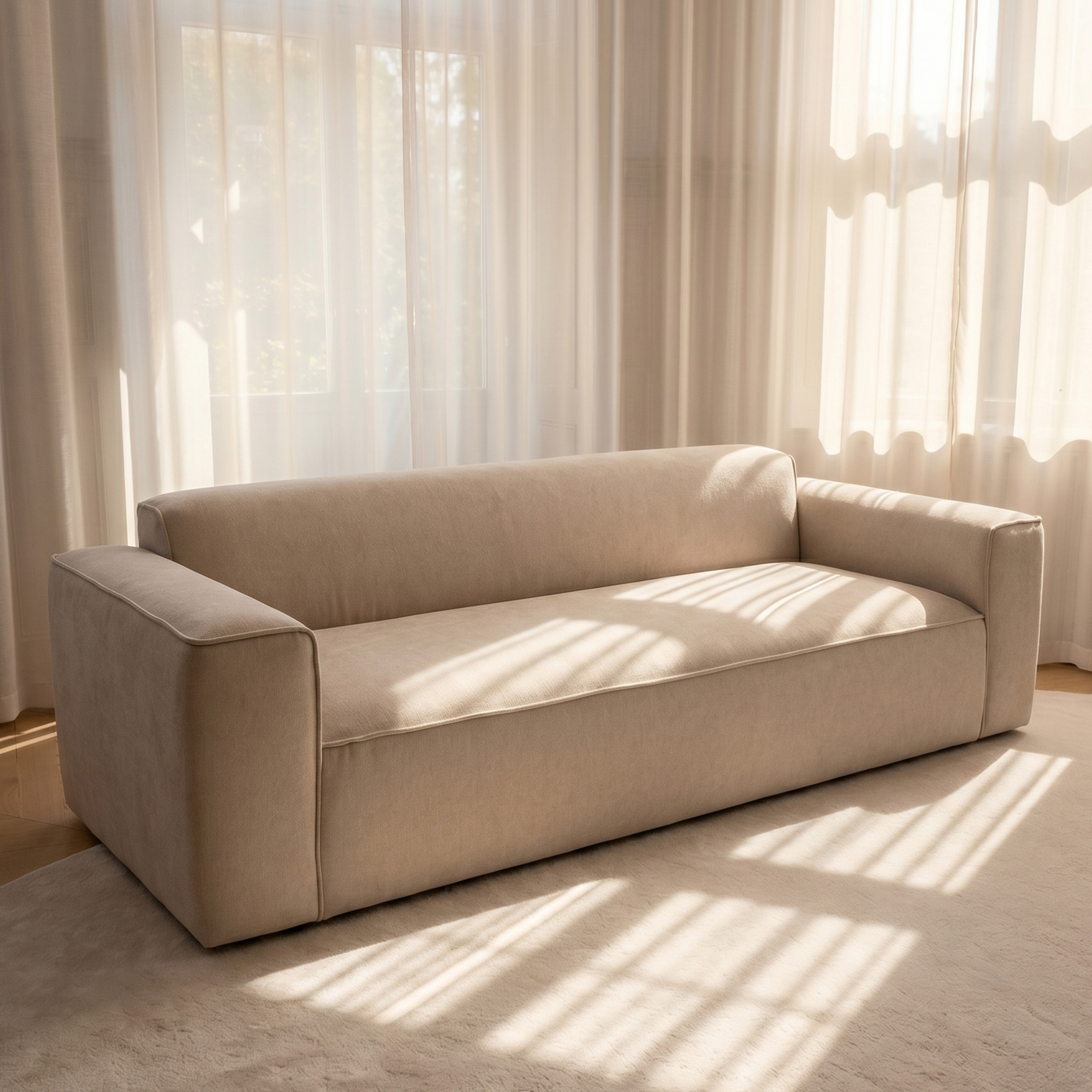Sleepo Collection Bobbie 3-sits Soffa Beige 229cm