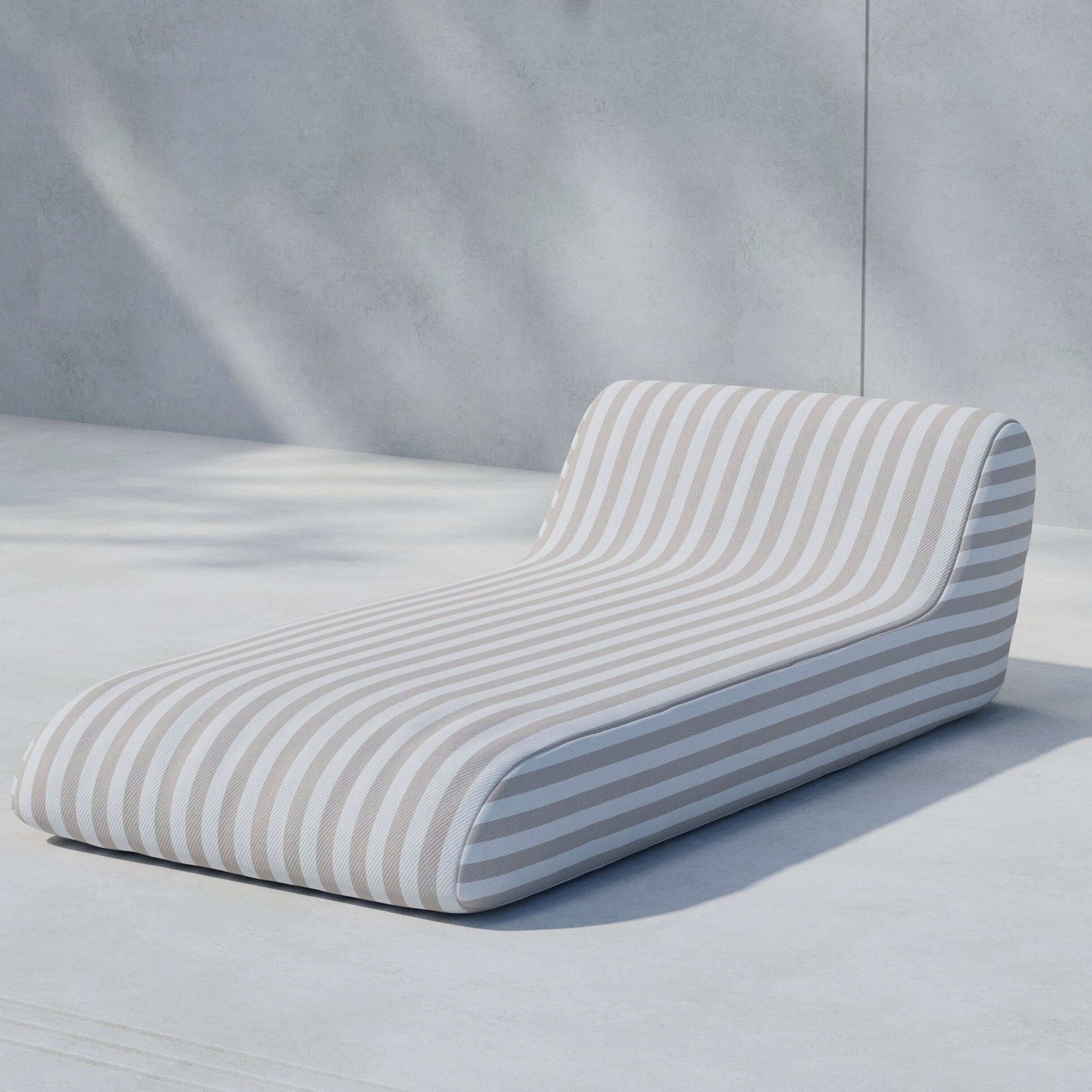 Venture Home Redang Solsäng White/ Beige Striped 85x168