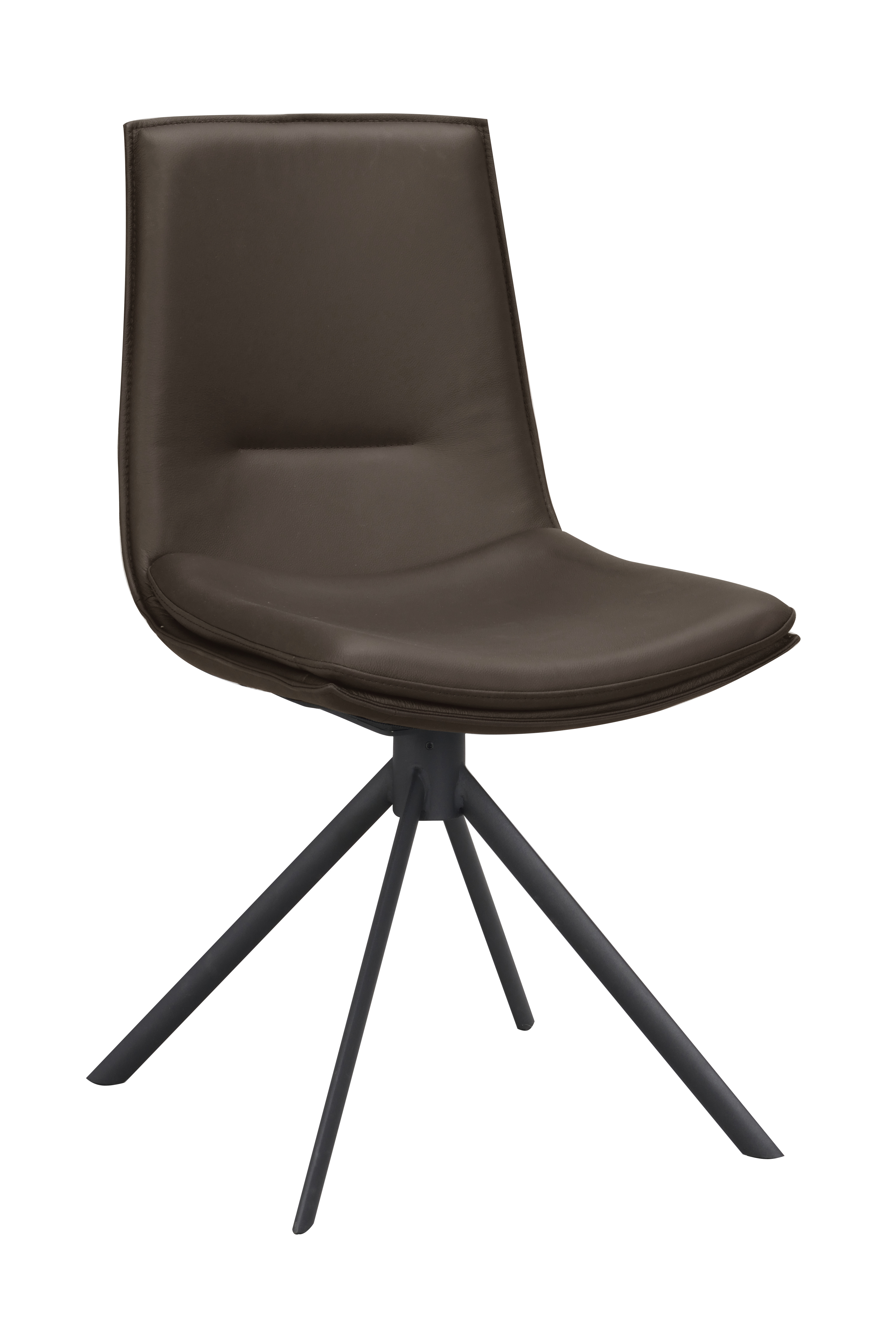Lowell Drehstuhl Esszimmerstuhl Leder Braun