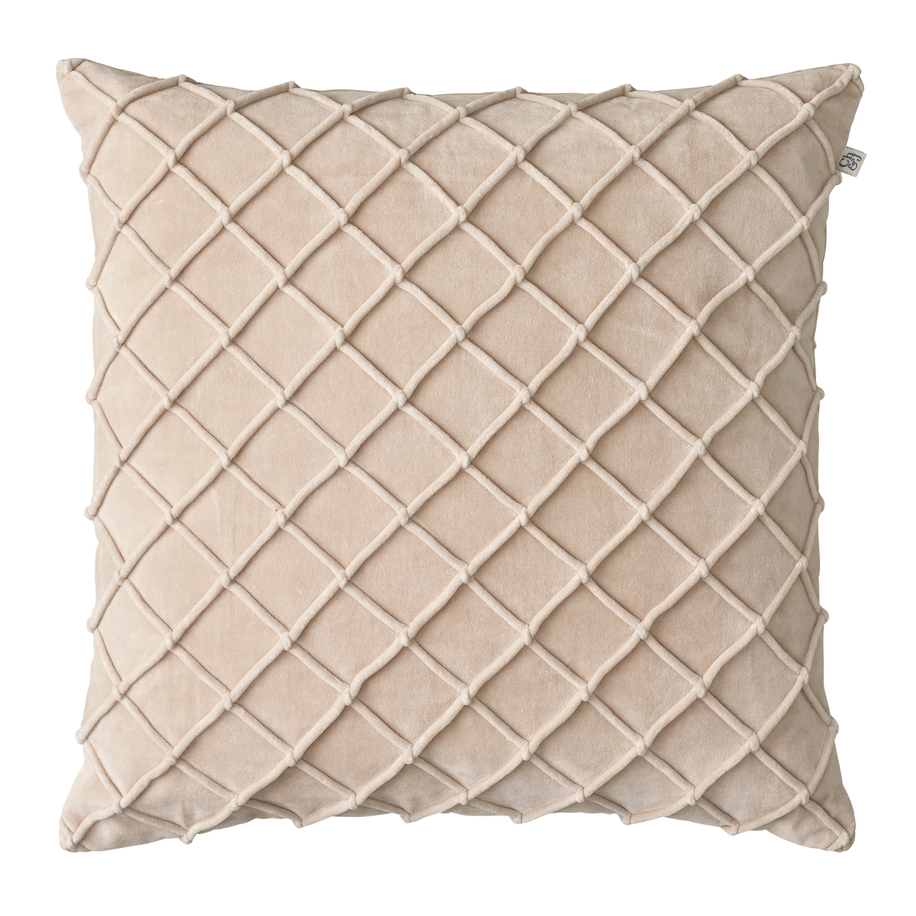 Deva Kuddfodral Sammet Beige 50x50
