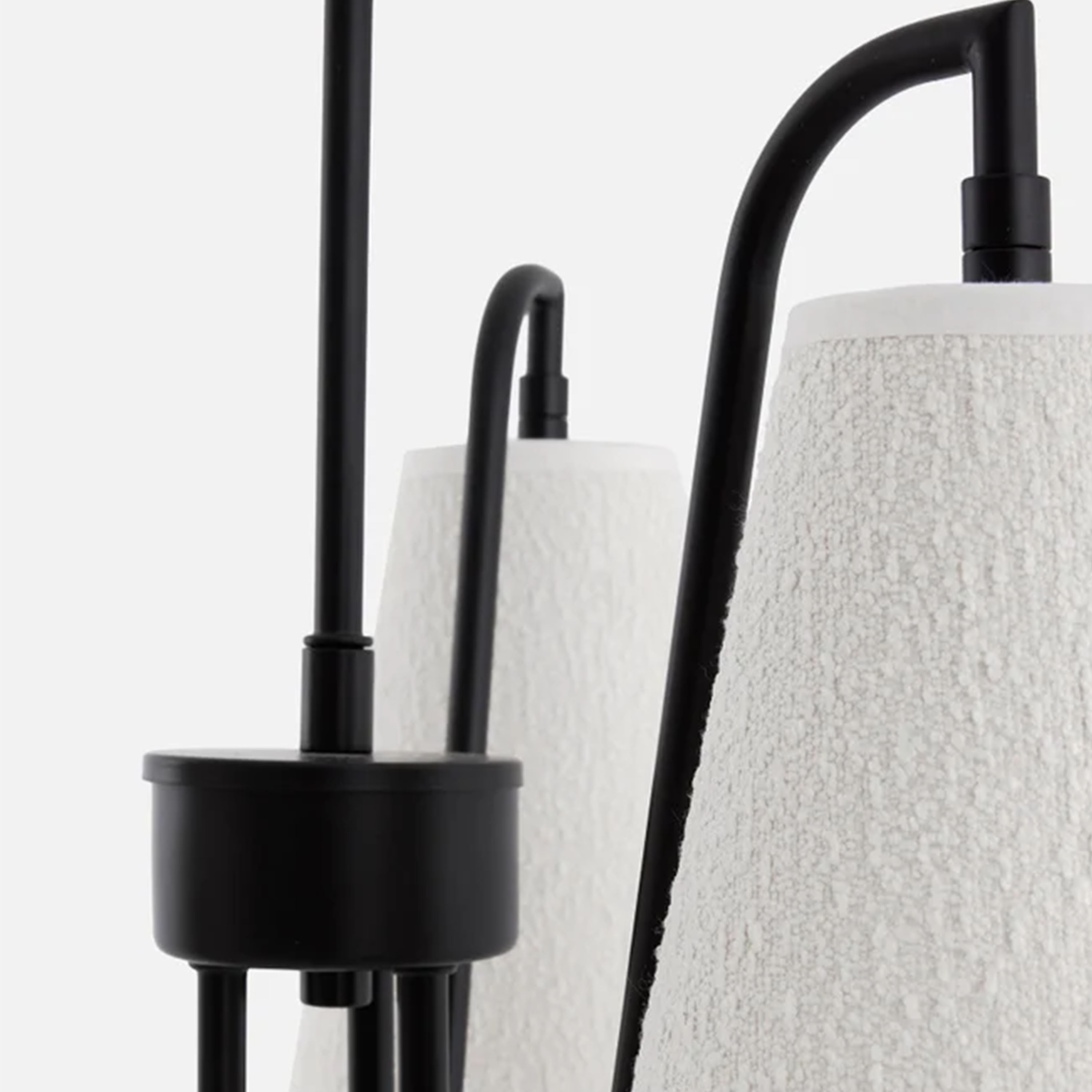Globen Lighting Lou Taklampe Hvit Bouclé/Svart 3