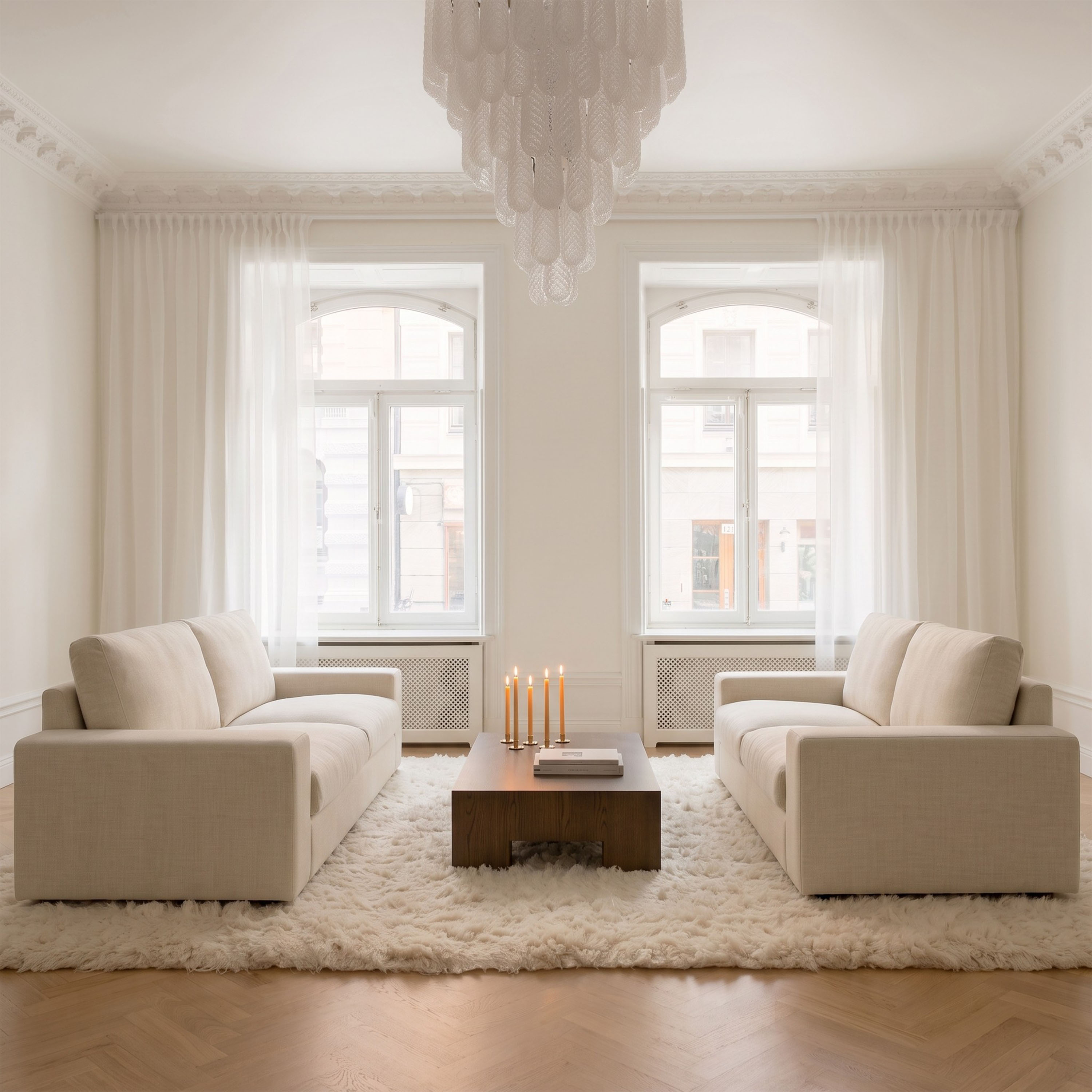 Mia 3-seters Sofa Cream 231cm