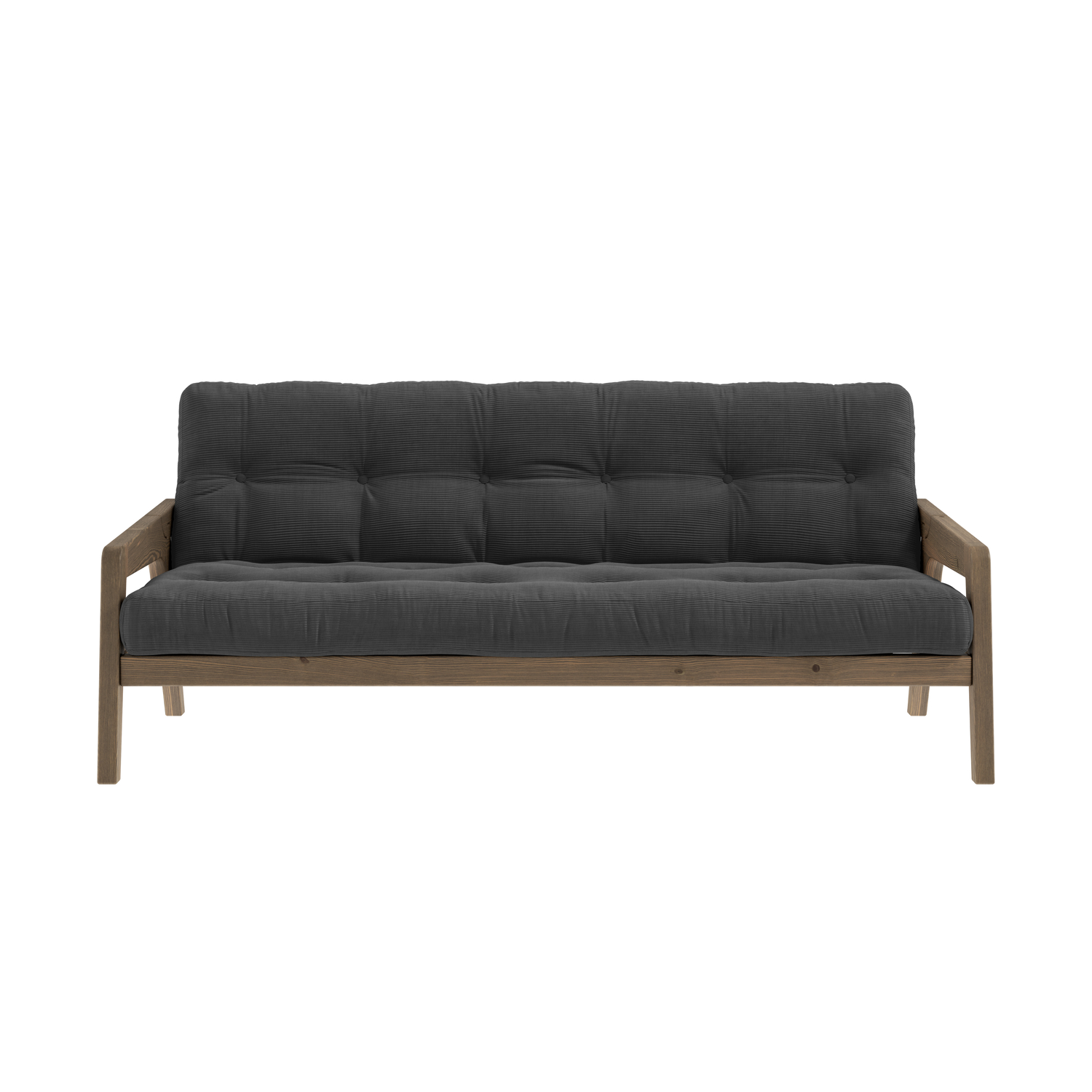 Karup Design - Grab Schlafsofa Braun/Charcoal Manchester 204cm - Schwarz