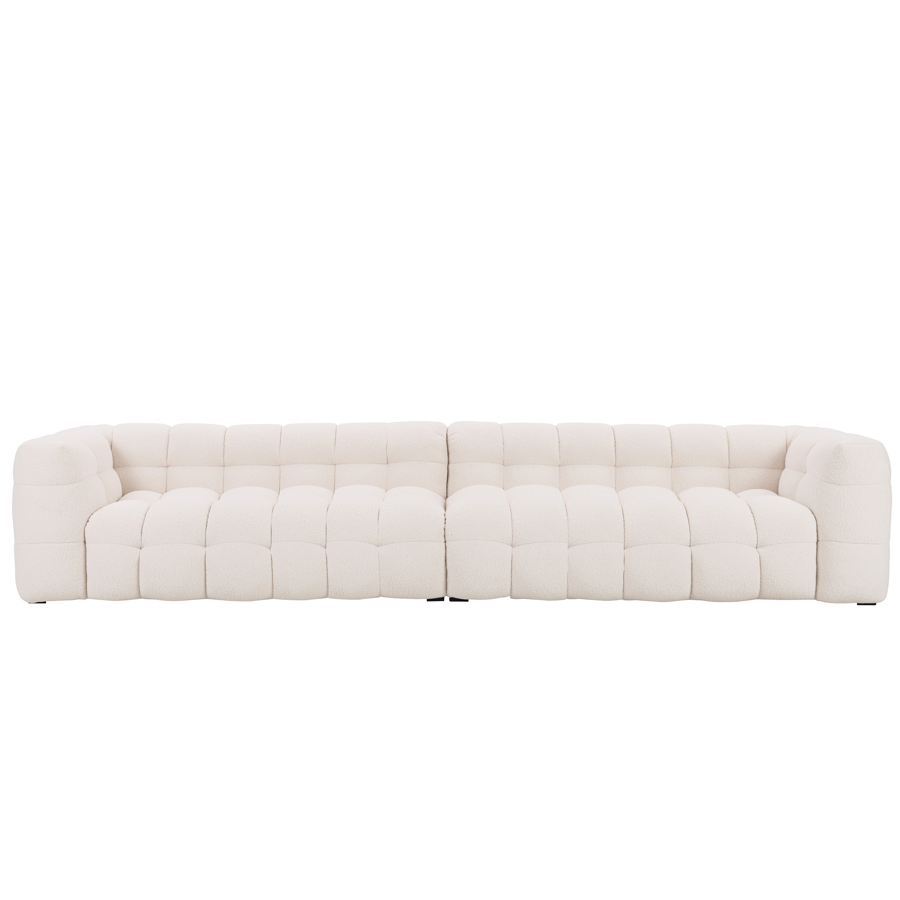 Sleepo Collection - Billie 6-sits Modulsoffa Creme Teddy 404cm