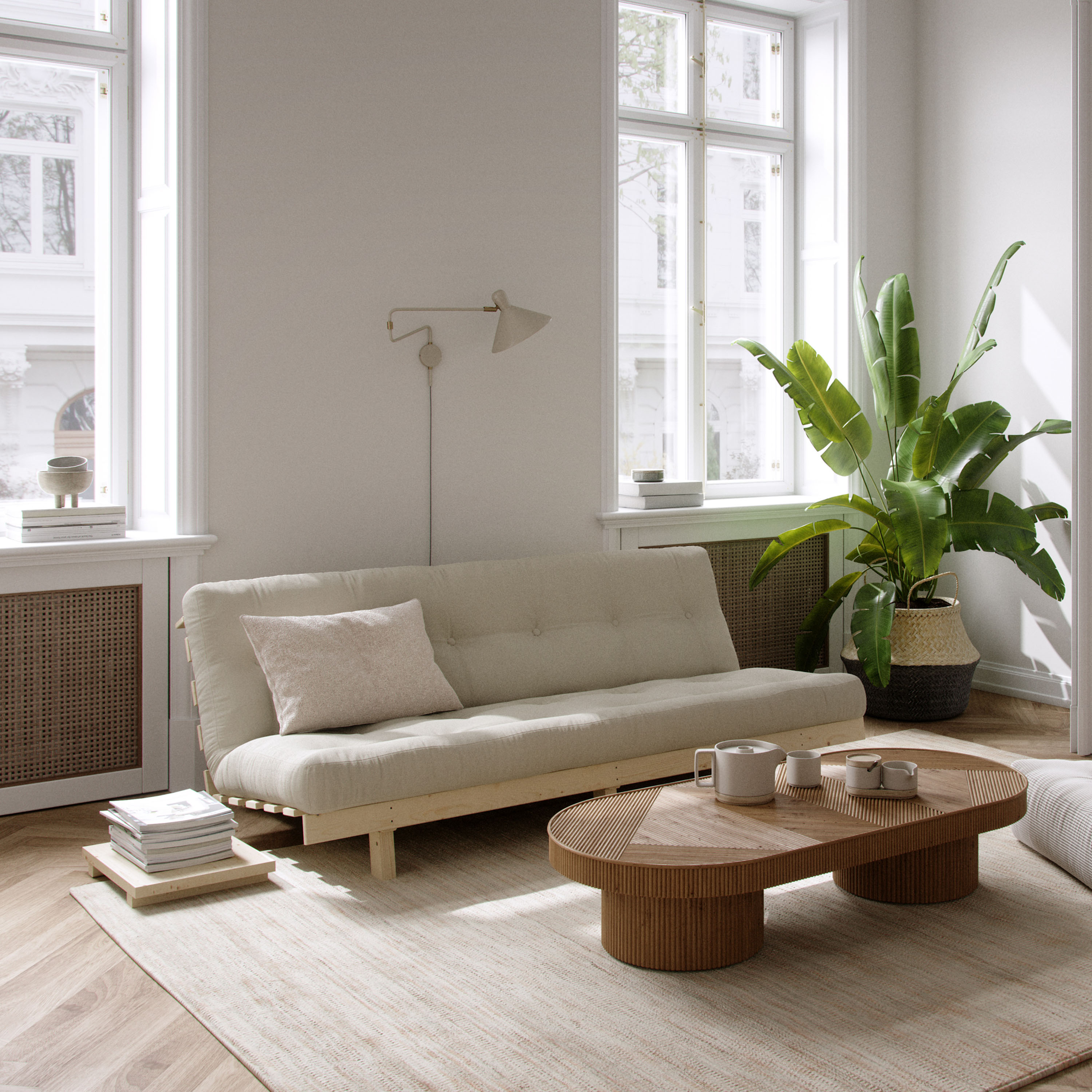 Karup Design Lean Vuodesohva Natur/Mocca 190cm
