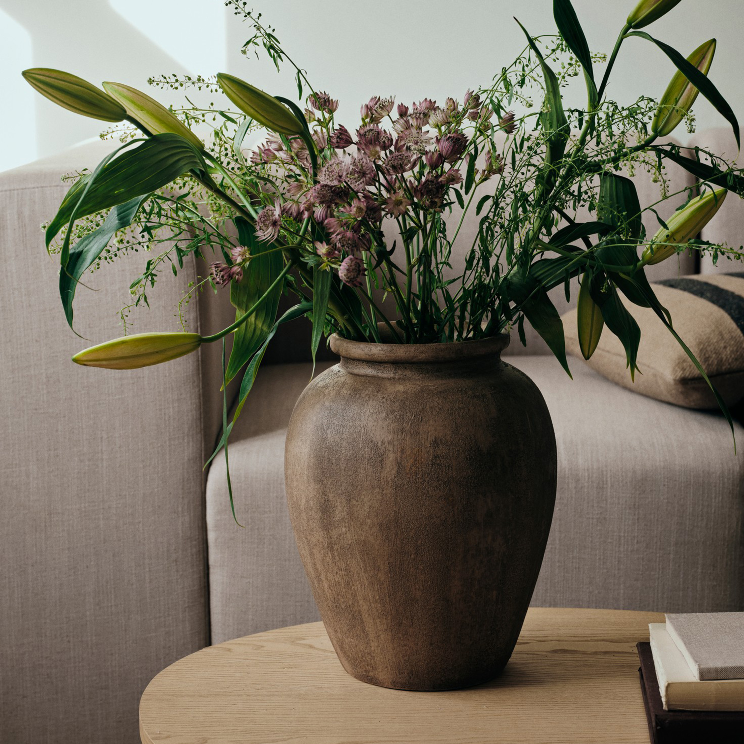 Broste Copenhagen Uma Vase Hellbraun Ø24