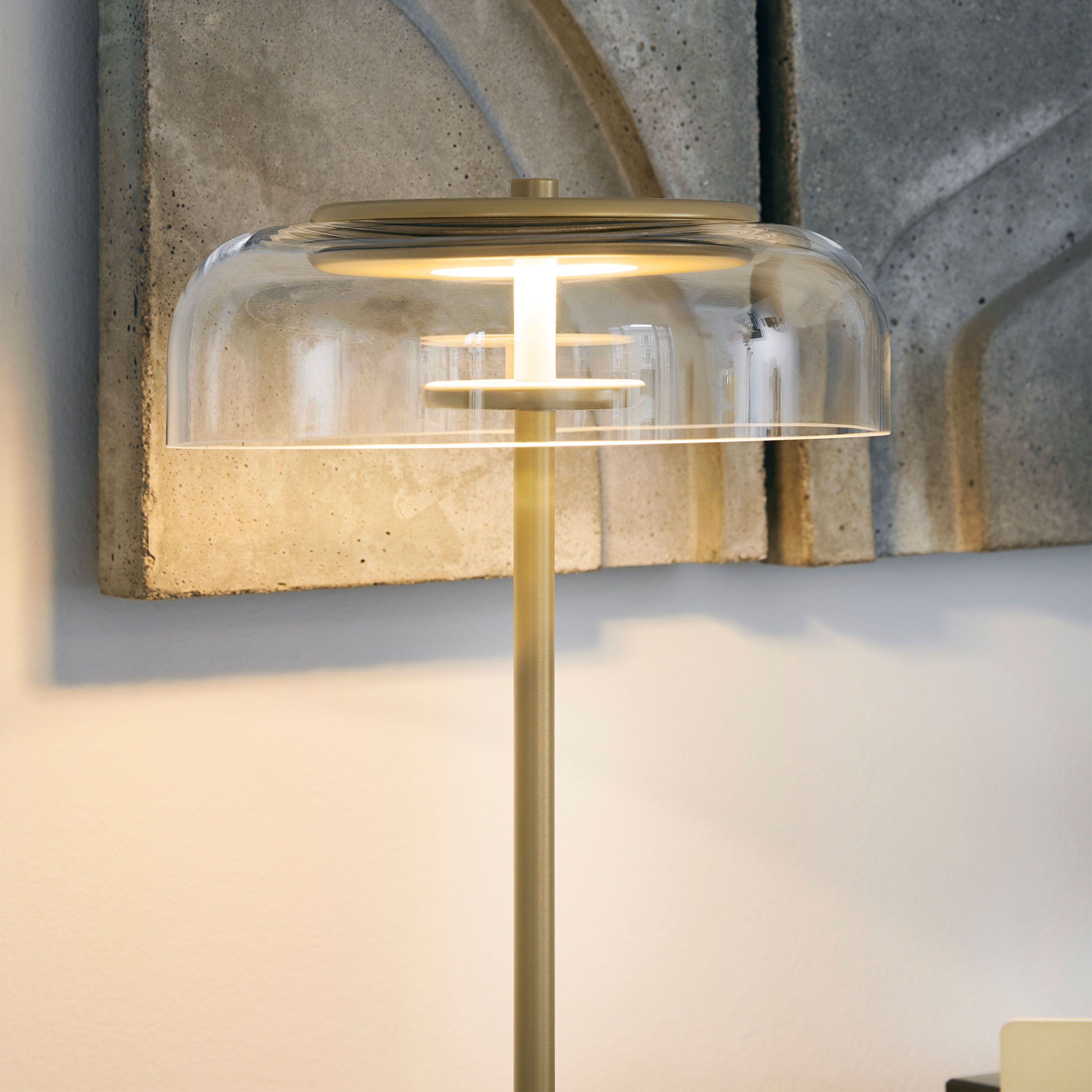 Nuura Blossi Bordslampa Nordic Gold/Clear Small