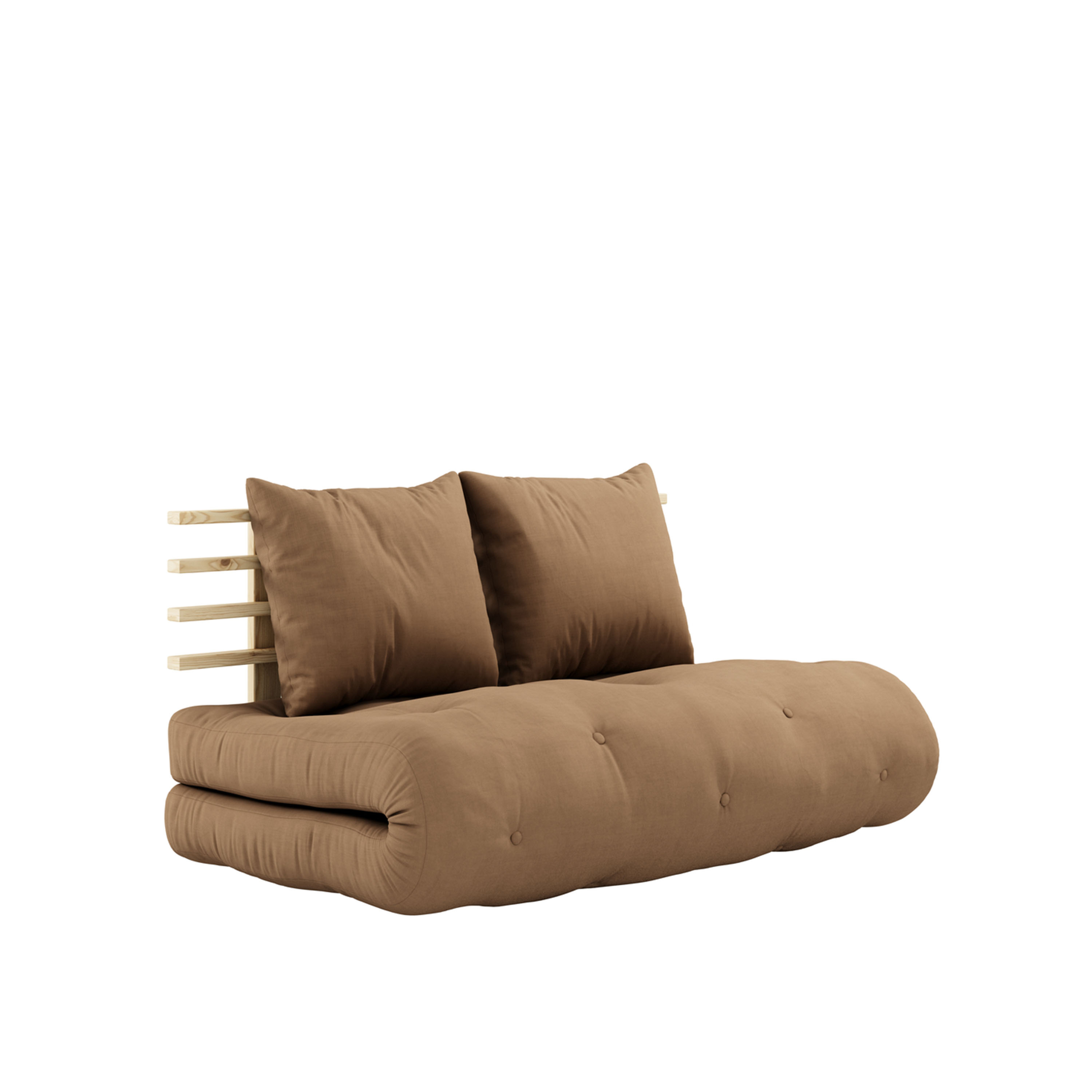 Shin Sano Schlafsofa Natur/Mokka 140cm
