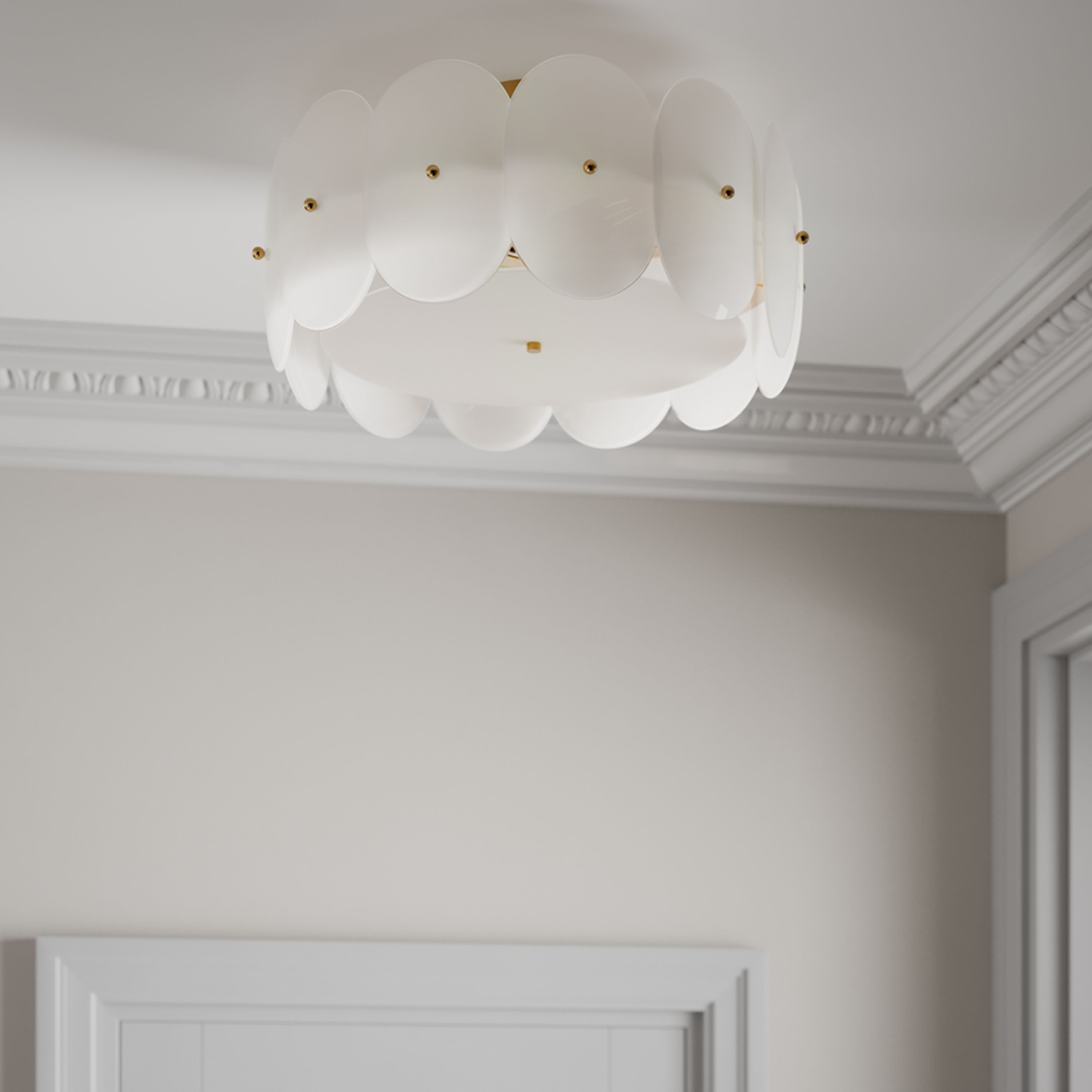 By Rydéns Omlott Plafond Vit/Mässing Ø53