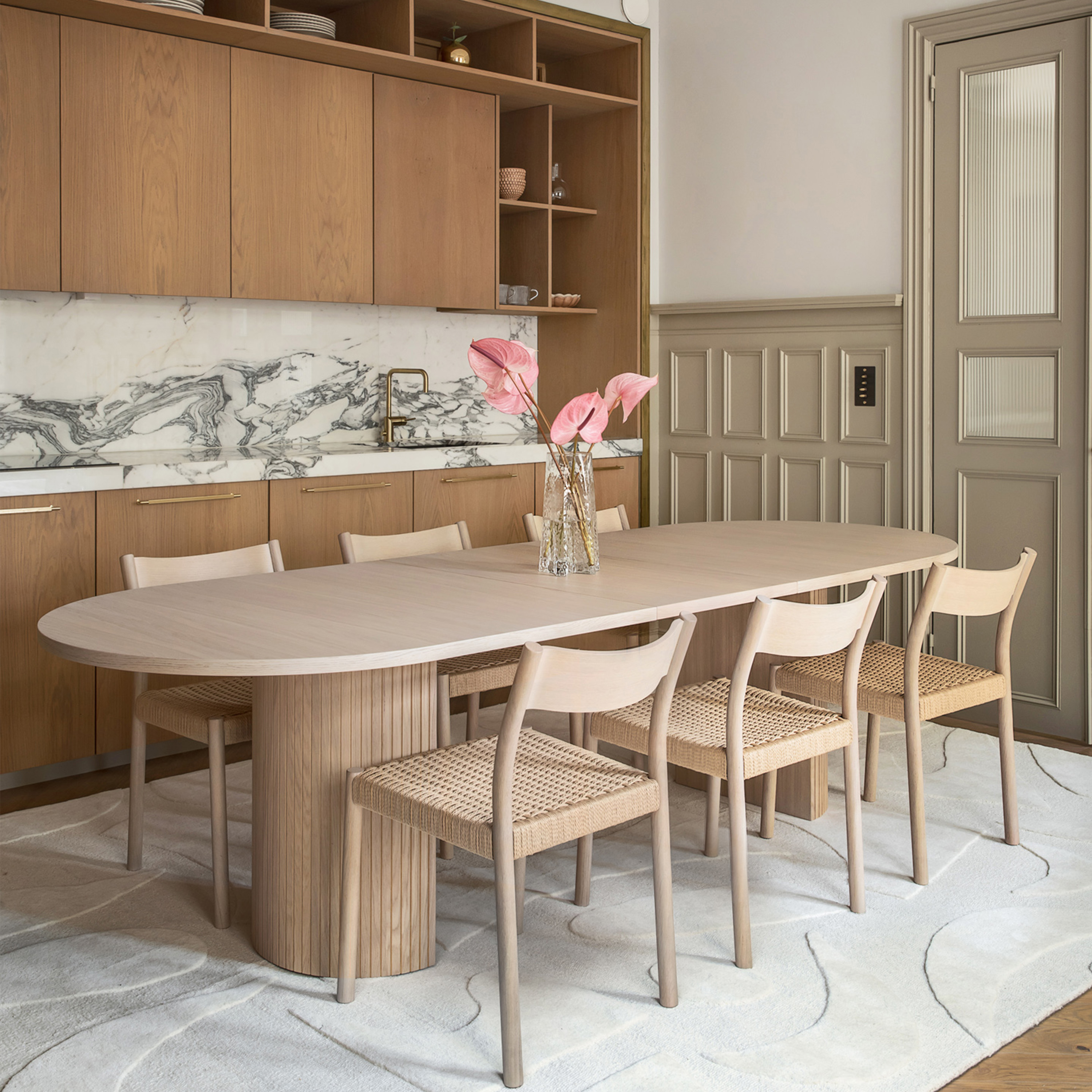 Sleepo Collection Bauer Matbord Vitoljad Ek 250+50+50