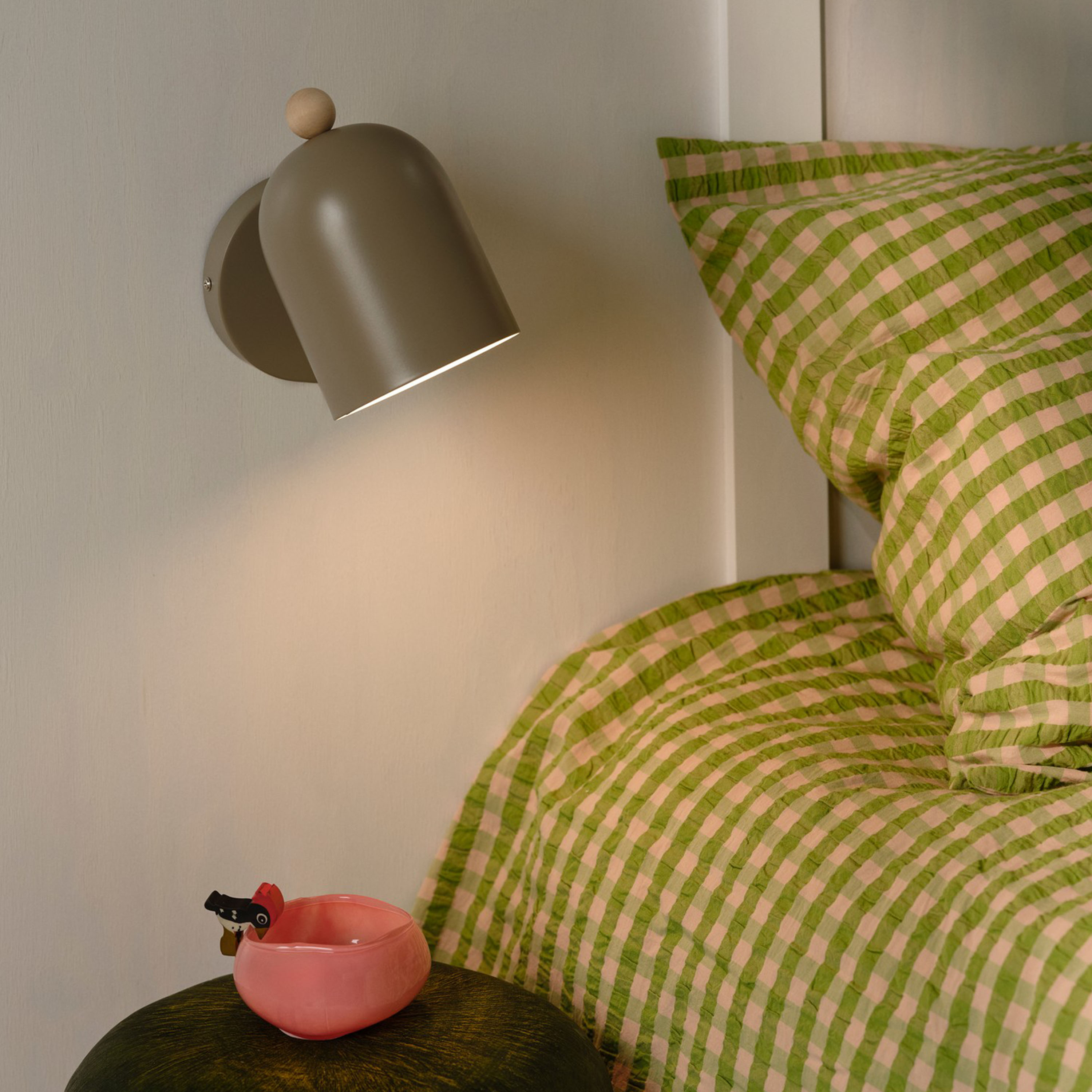 Nordlux Gaston Vegglampe Lys Brun 19cm