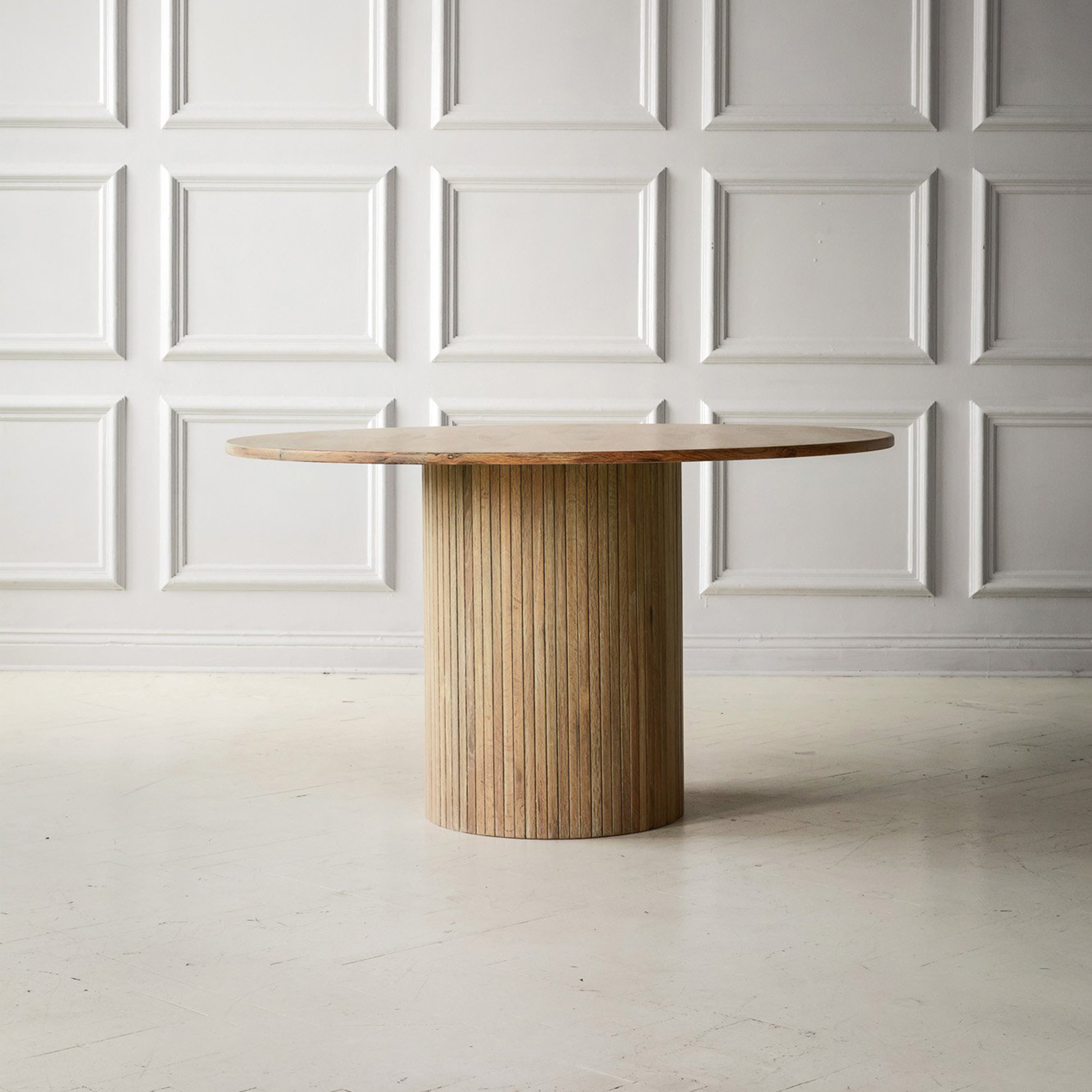 Sleepo Collection Adele Spisebord Hvitpigmentert Eik Ø130