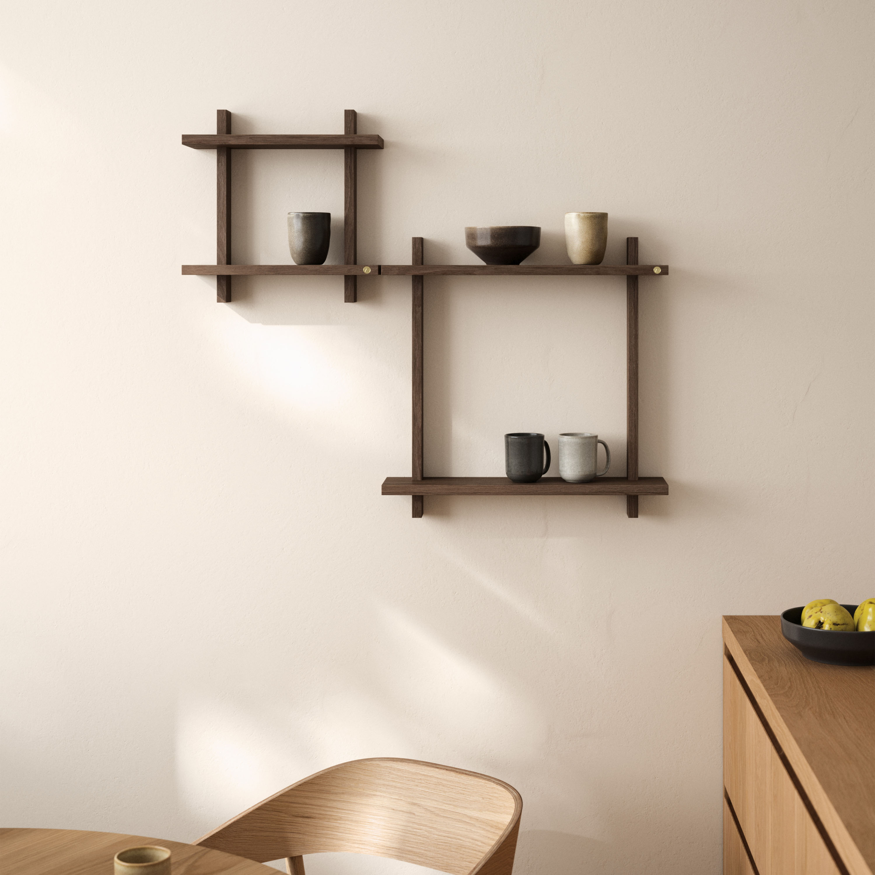 Andersen Furniture Treat Double Vegghylle Røkt Oljet Eik Small