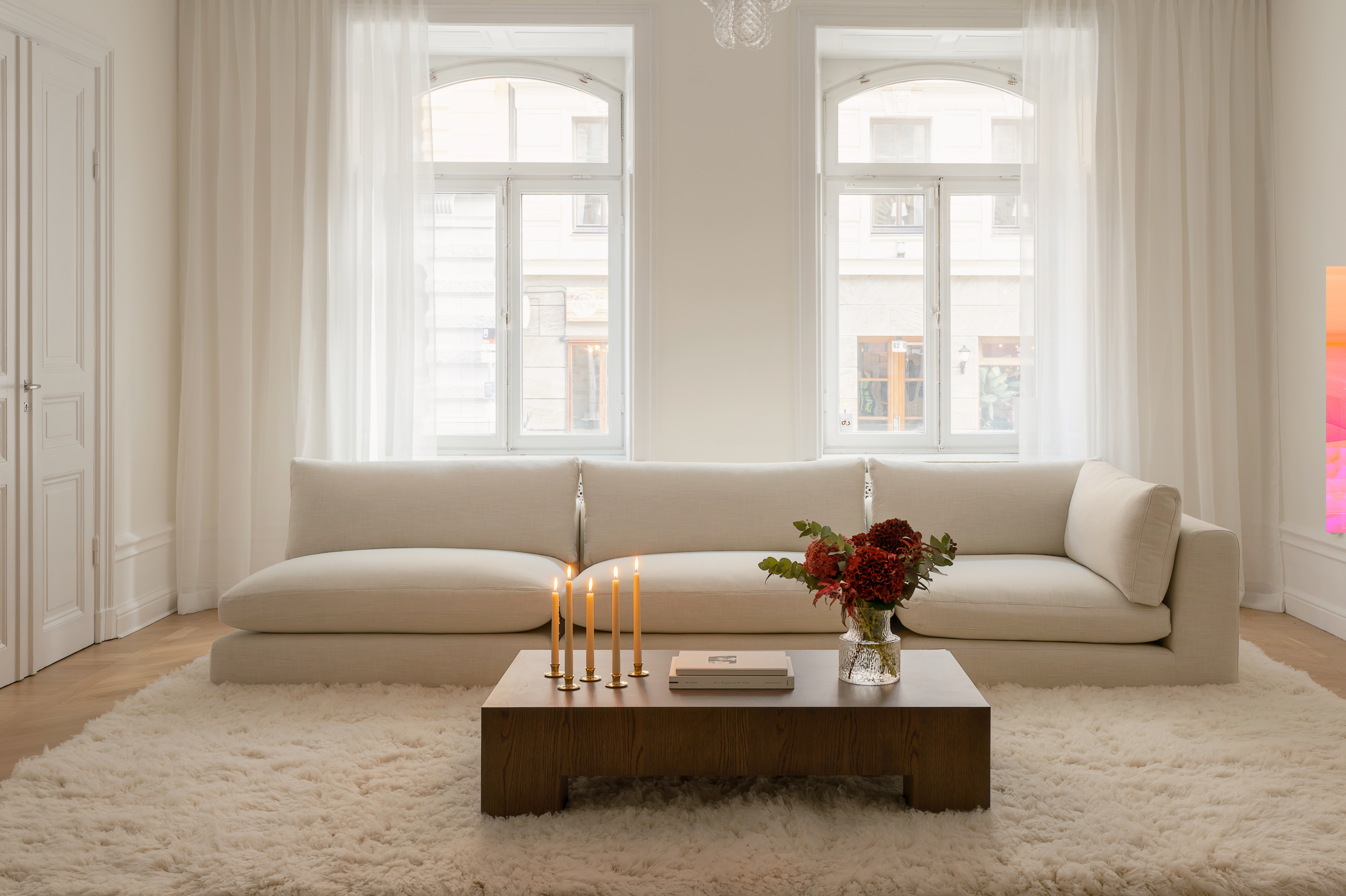 Sleepo Collection Fluffy Flokati Matta White 300x400