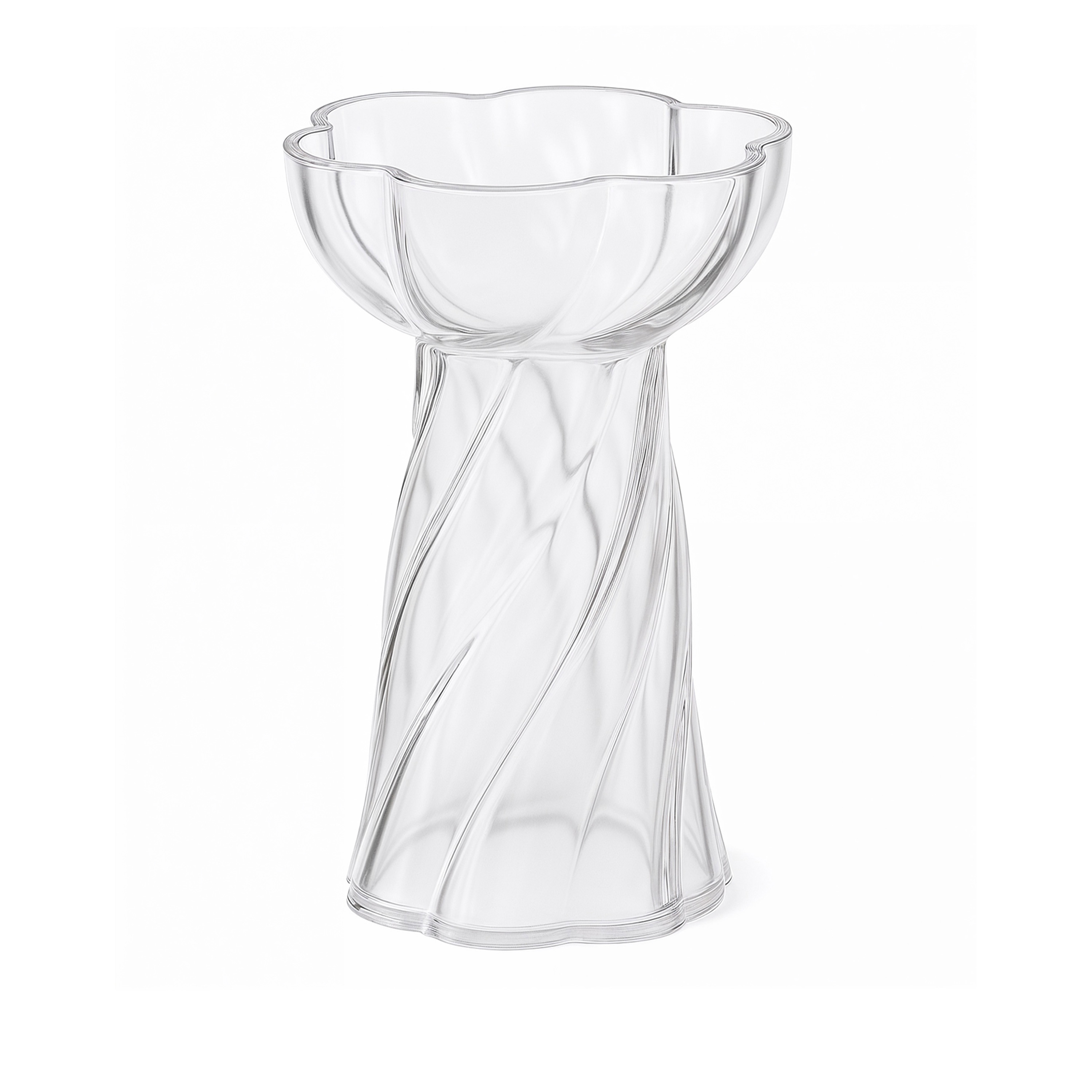 Twist Bulb Vase Glass 19 cm