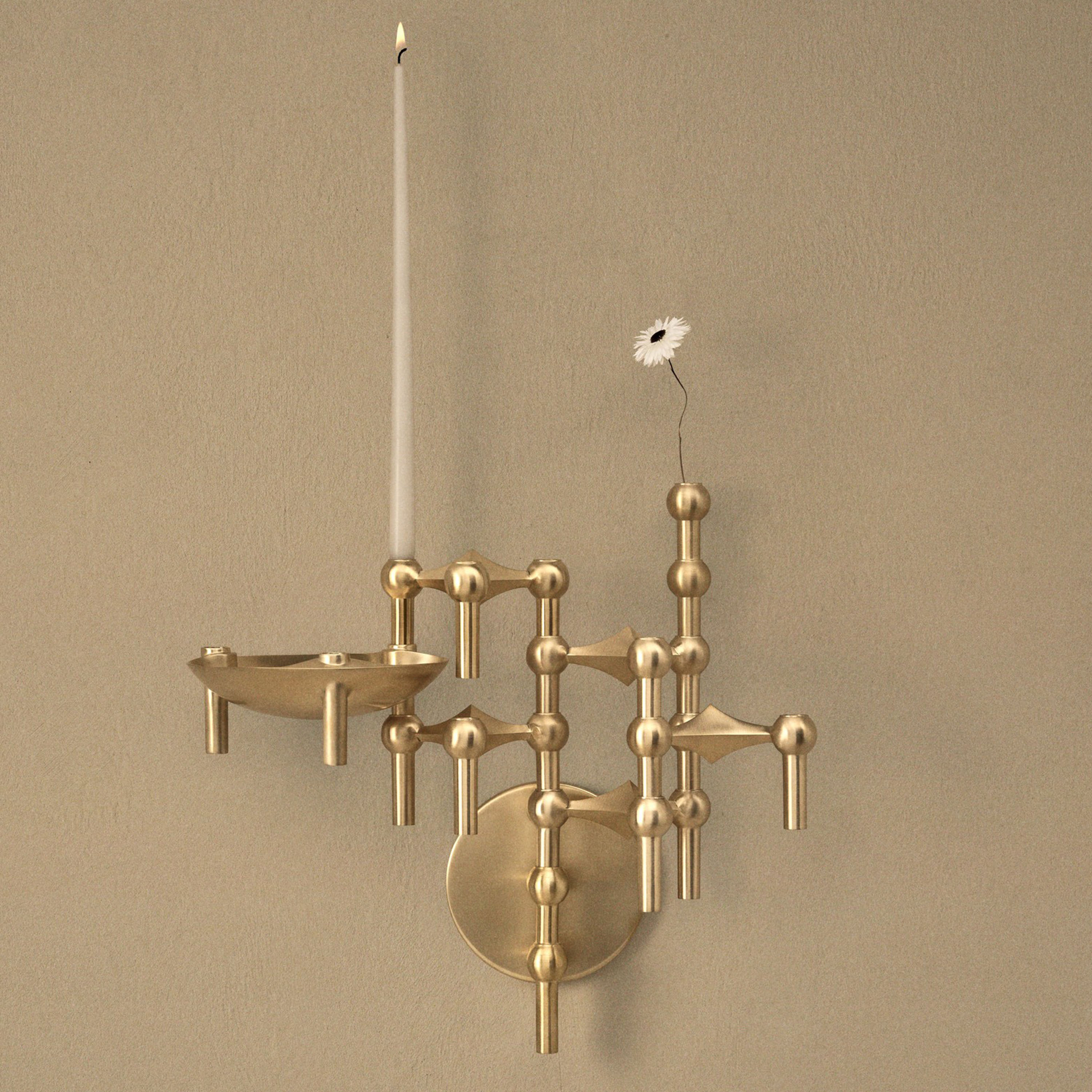 Stoff STOFF Nagel Väggljusstake Brushed Brass