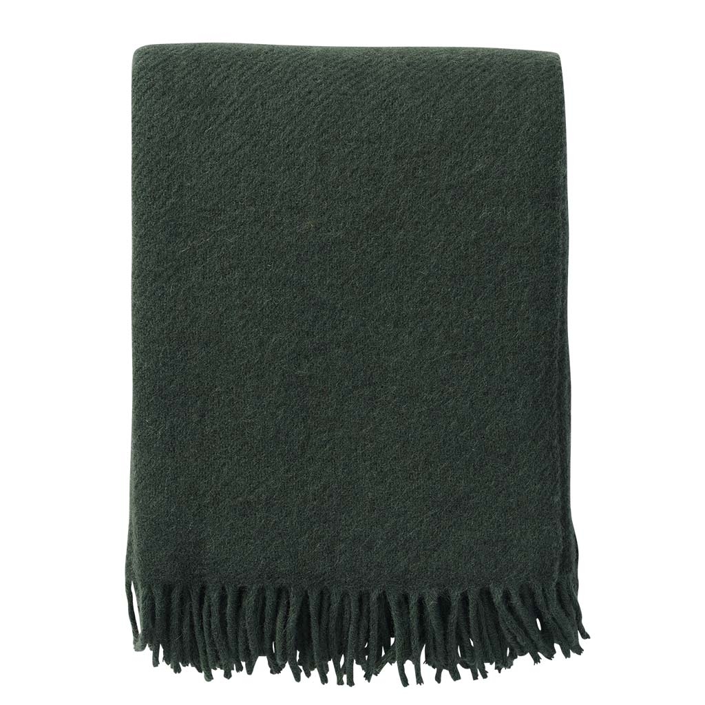 Gotland Ullpläd Buteljgrön