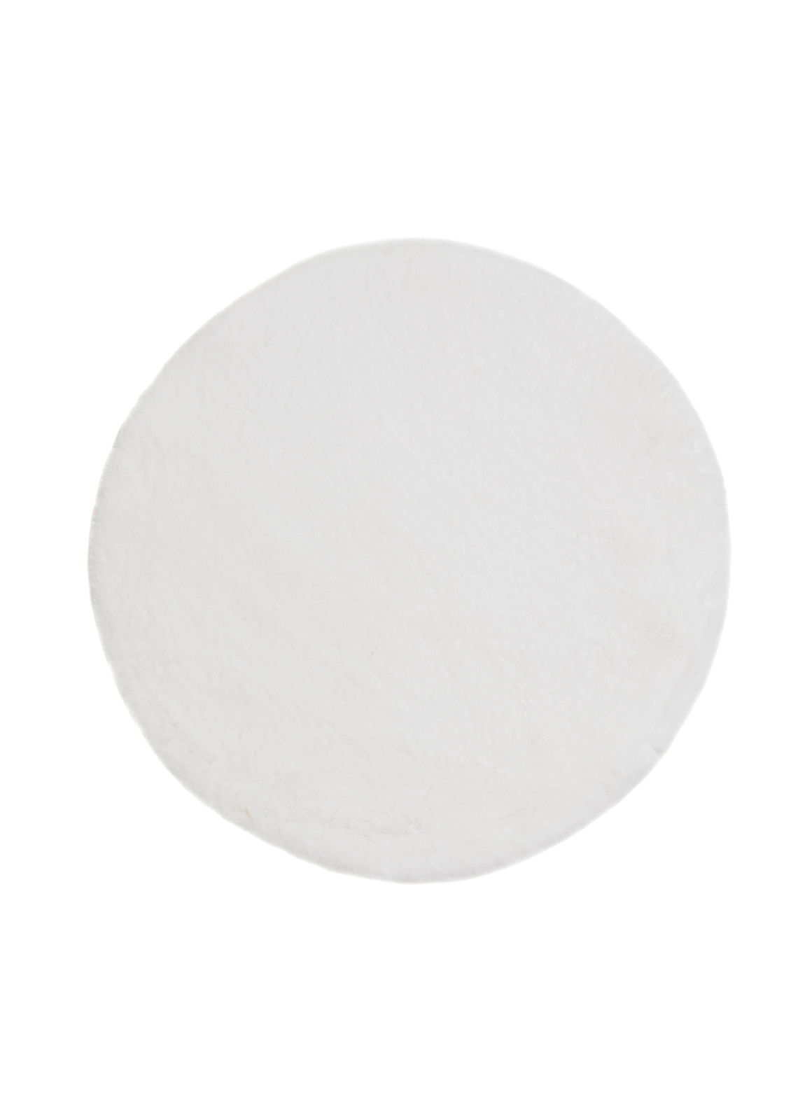 KM Carpets - Furry Pälsmatta Vit Ø120