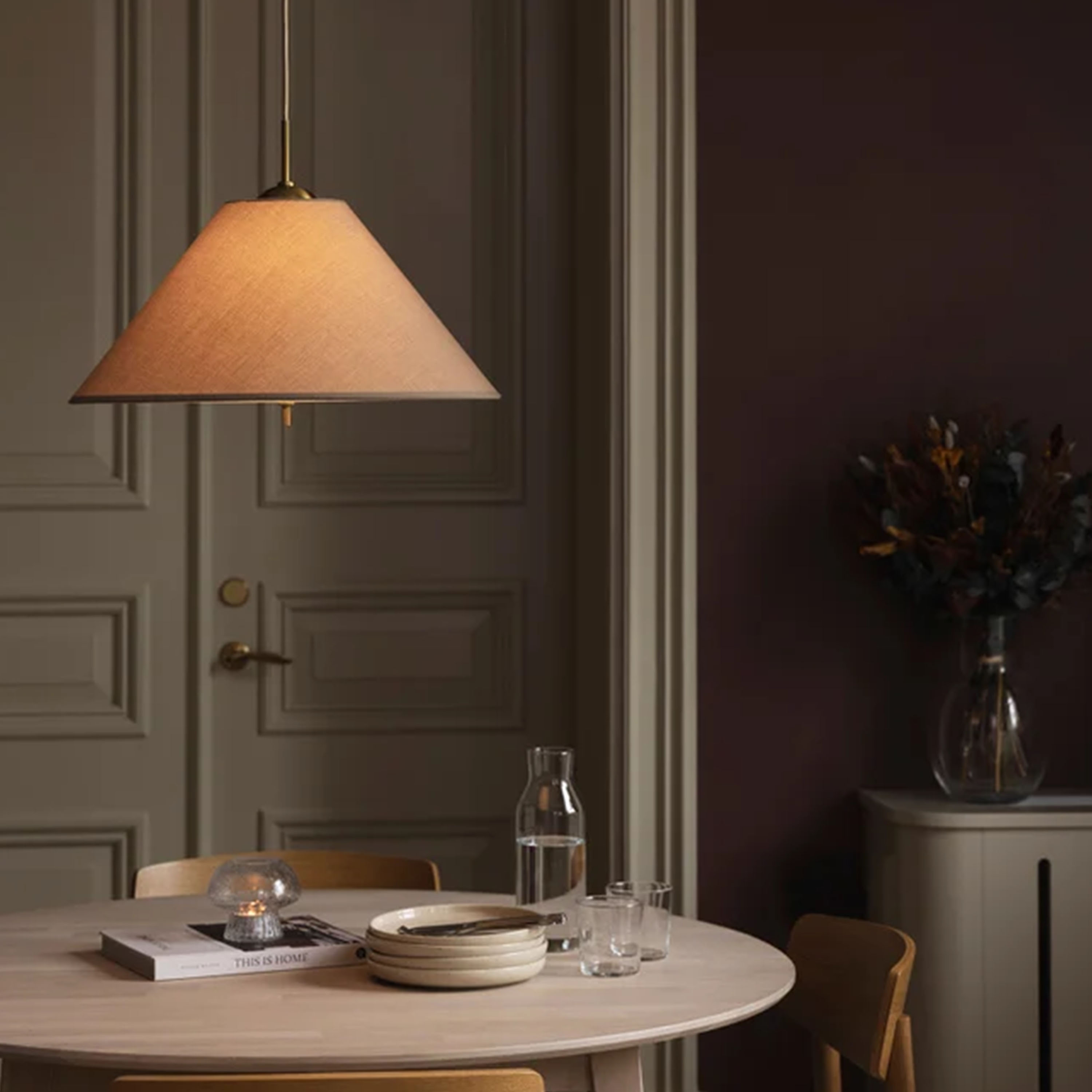 Globen Lighting Iris Taklampe Mocha Ø50