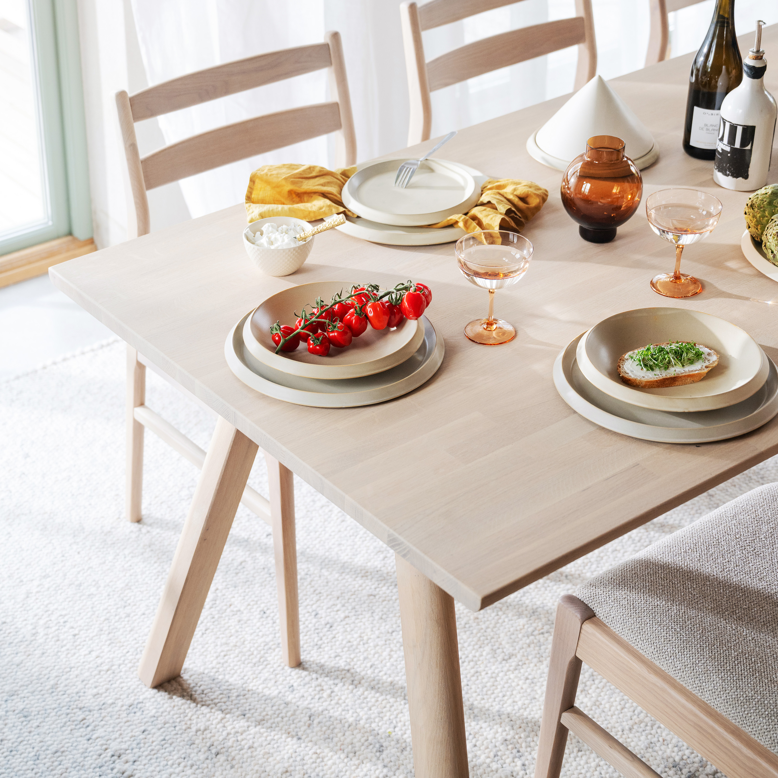 Rowico Home Clapperton Matbord Vitpigmenterad Ek 220x95