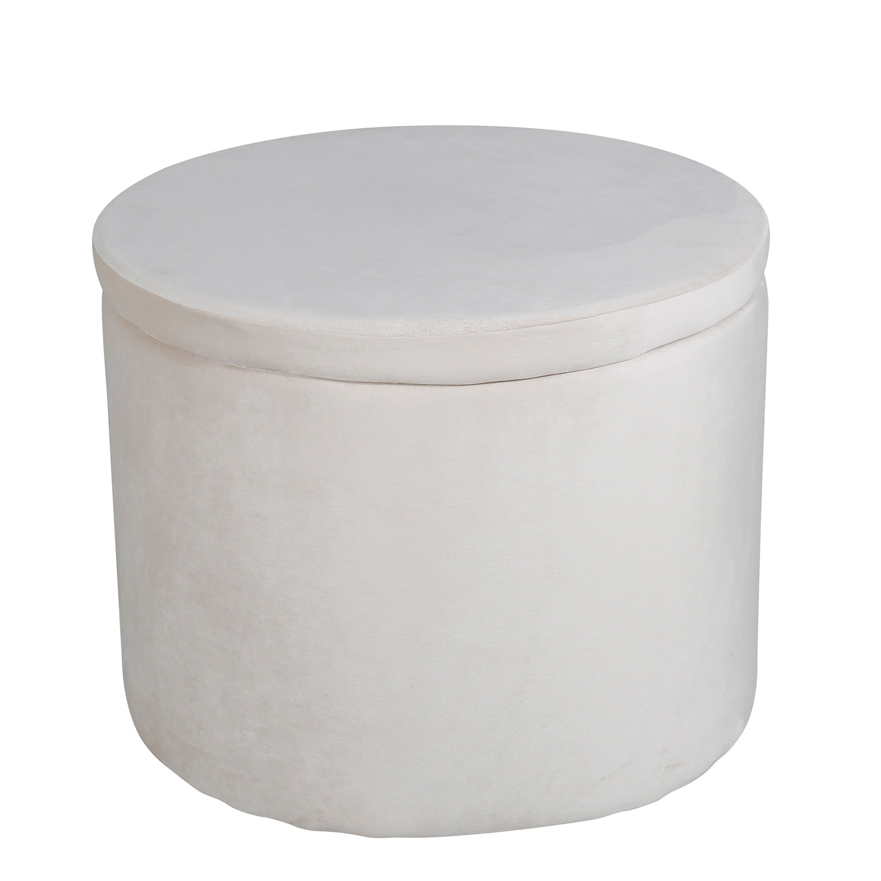 Dunken Sittpuff Förvaring Sammet Beige