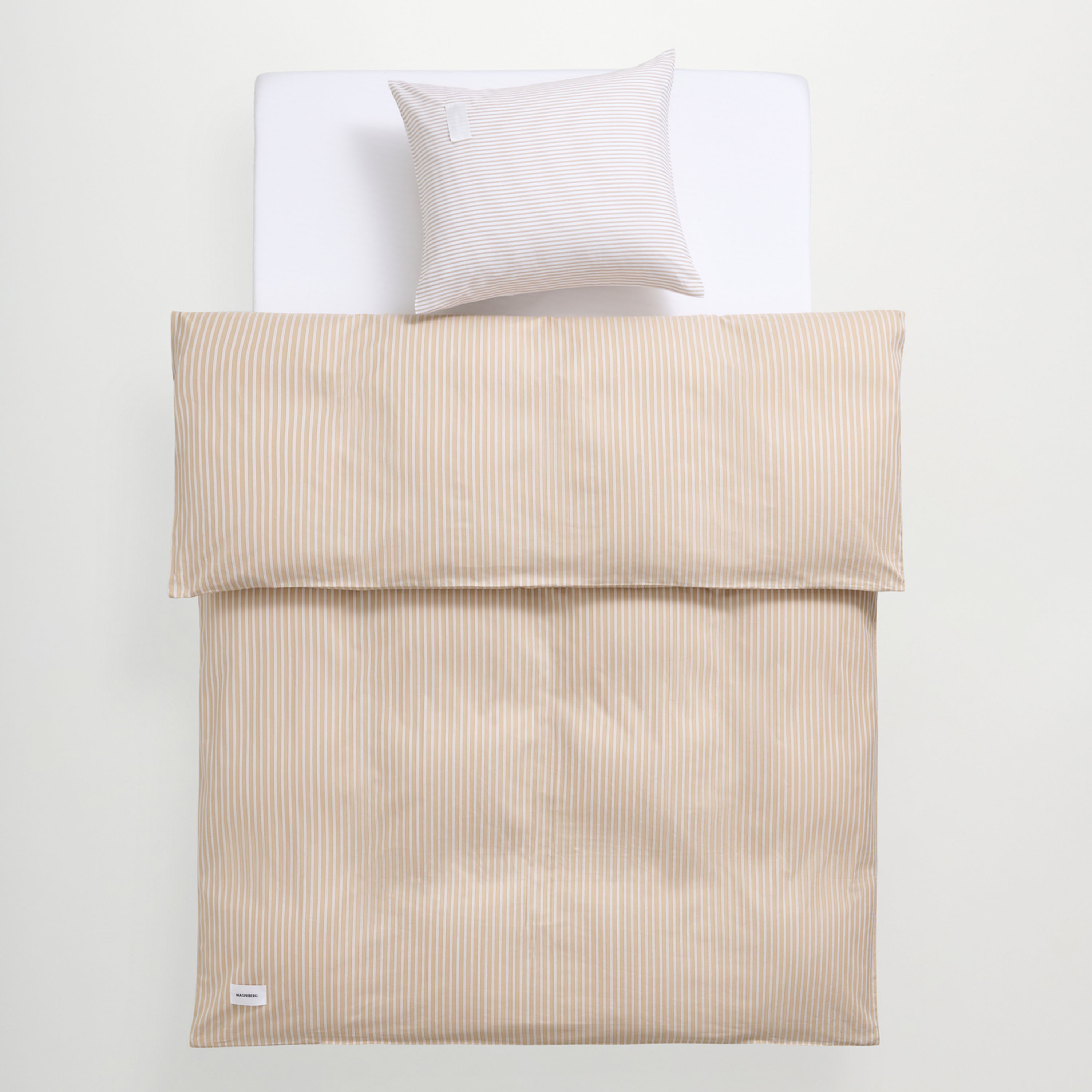 Wall Street Oxford Pussilakana Stripe Medium Beige 150x210 cm
