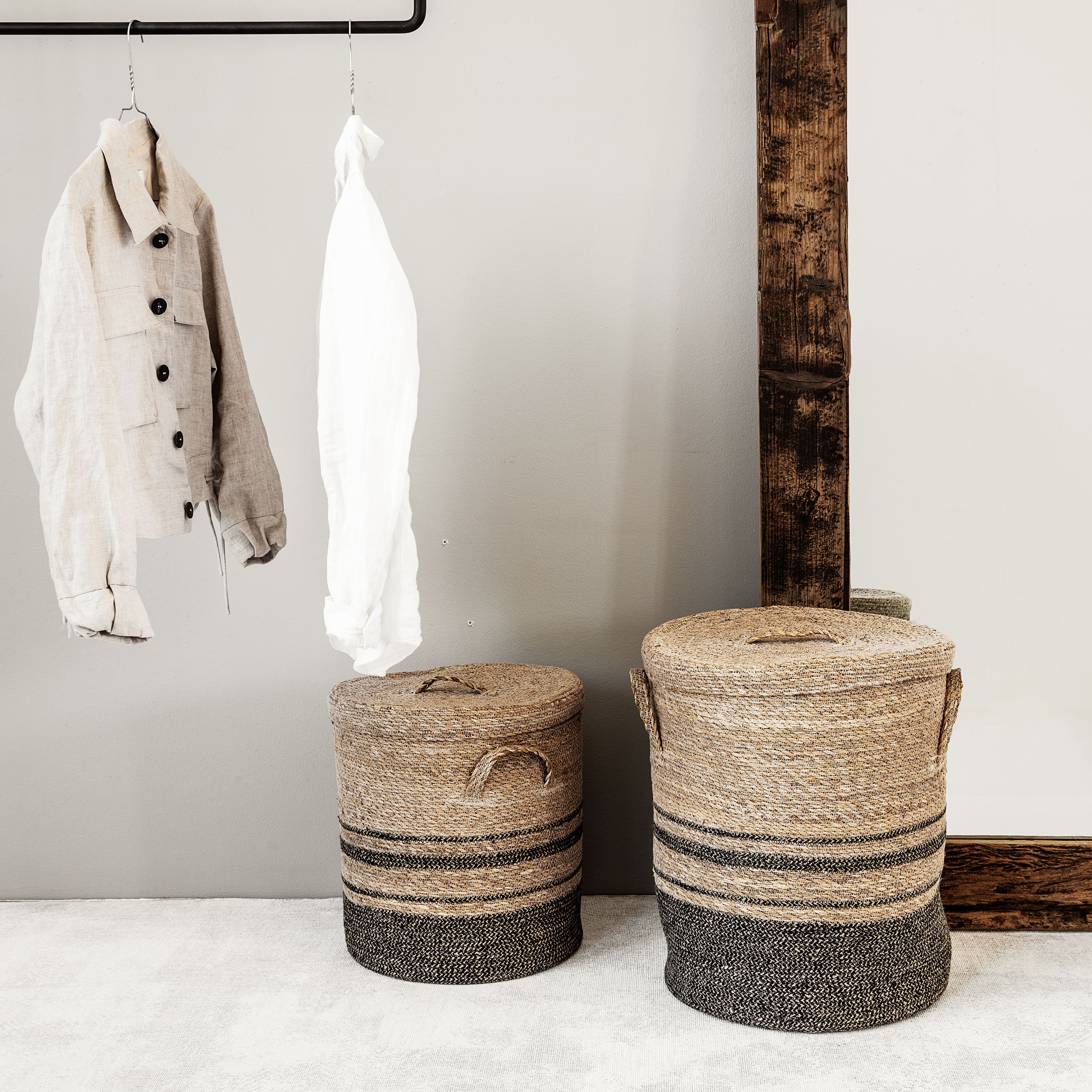 House Doctor Laundry Skittentøyskurv Natur 2-pakning