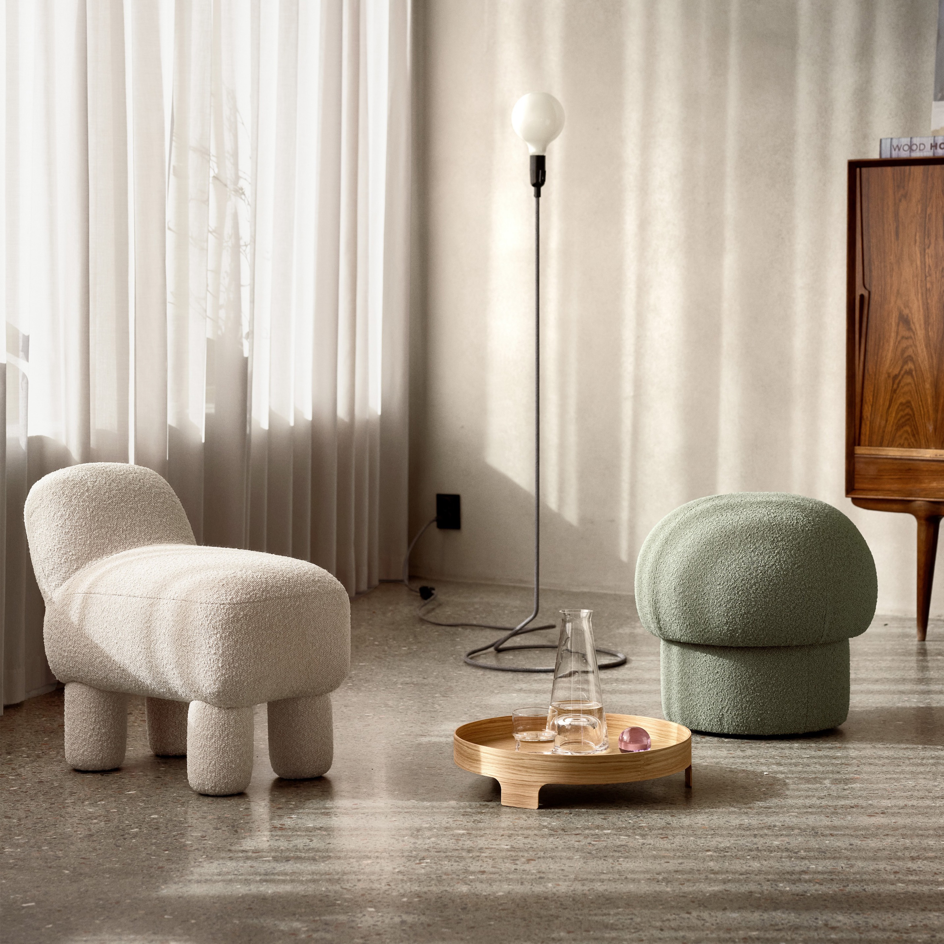 Design House Stockholm Uno Sittpuff Green Ø50