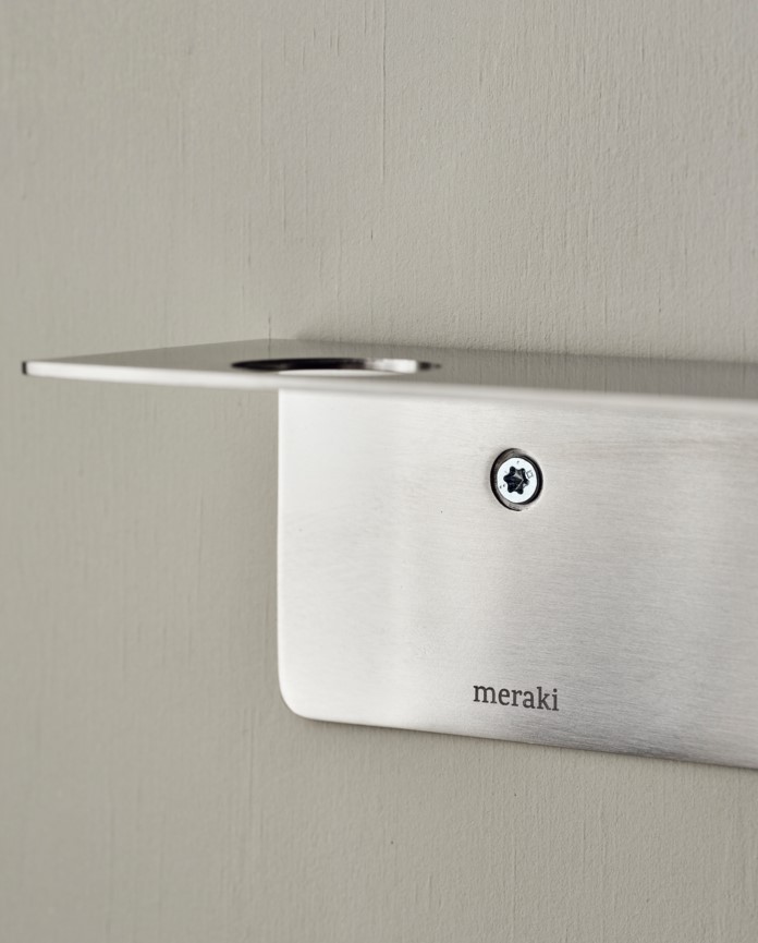 Meraki Väggfäste med Krokar Silver 50cm