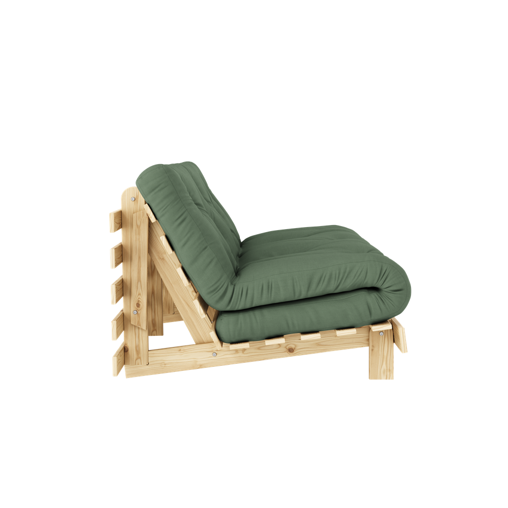 Karup Design Roots Bäddsoffa Natur/Olive Green 160cm